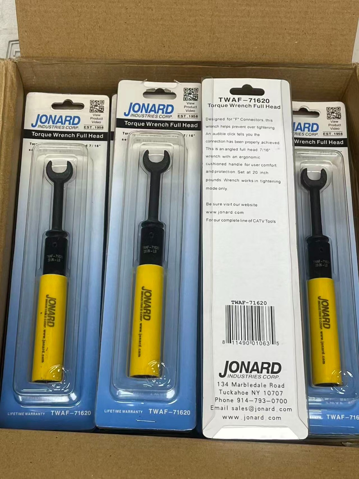2 PCS ,Jonard TWAF-71620 7/16″ Full Head Torque Wrench 20 in-lb for F Connectors