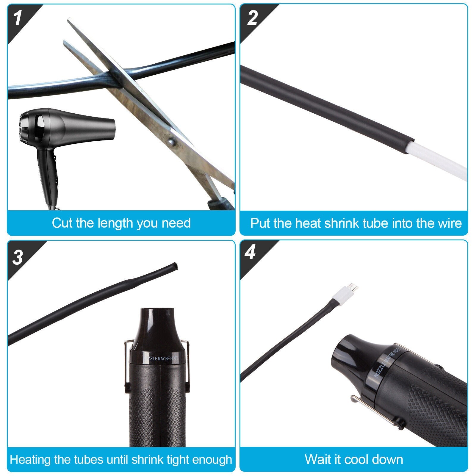 25 ft Dual Wall Adhesive Glue Lined Φ1/4″ (6.4mm) Heat Shrink Tubing 3:1 Ratio