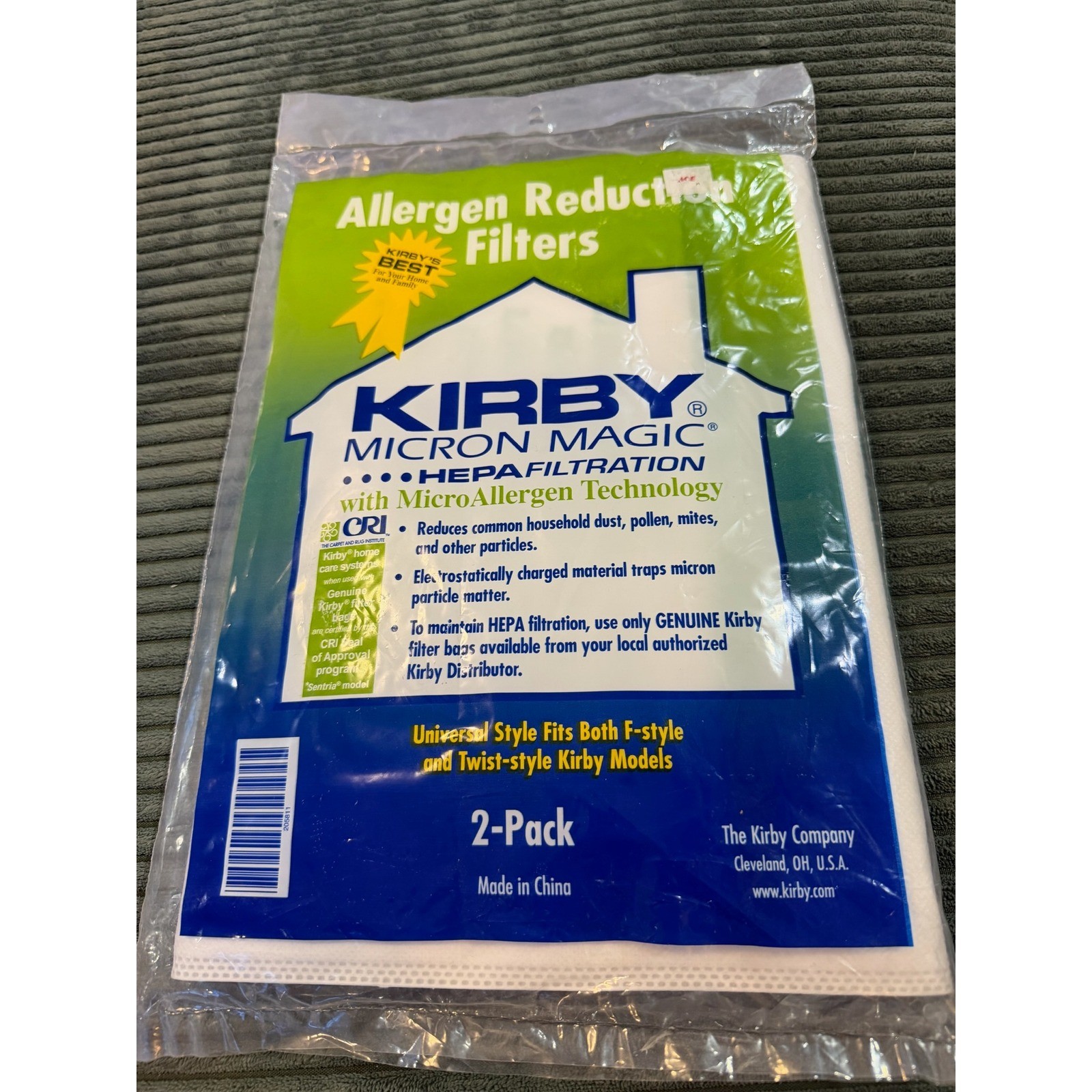Kirby Micron Magic HEPA Filtration Allergen Reduction Vacuum Filters 2 Pack