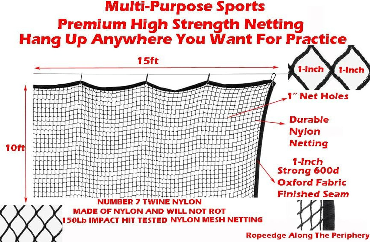 Heavy Duty Golf Hitting Practice Net – 10ft, 15ft & 20ft Options Available