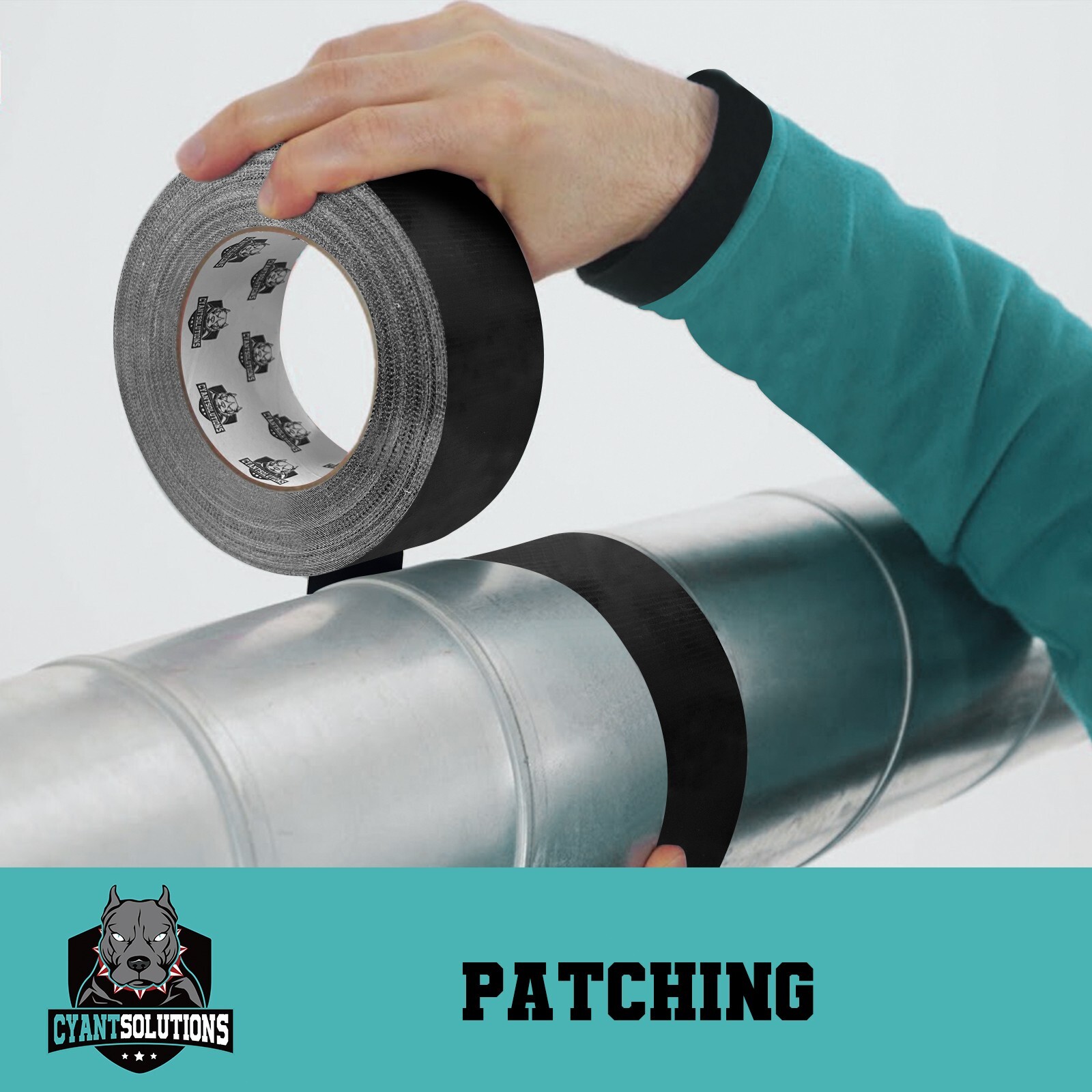 186HUB Black Duct Tape – 2x50yd – Indoor and Outdoor Use – Easy to go Version