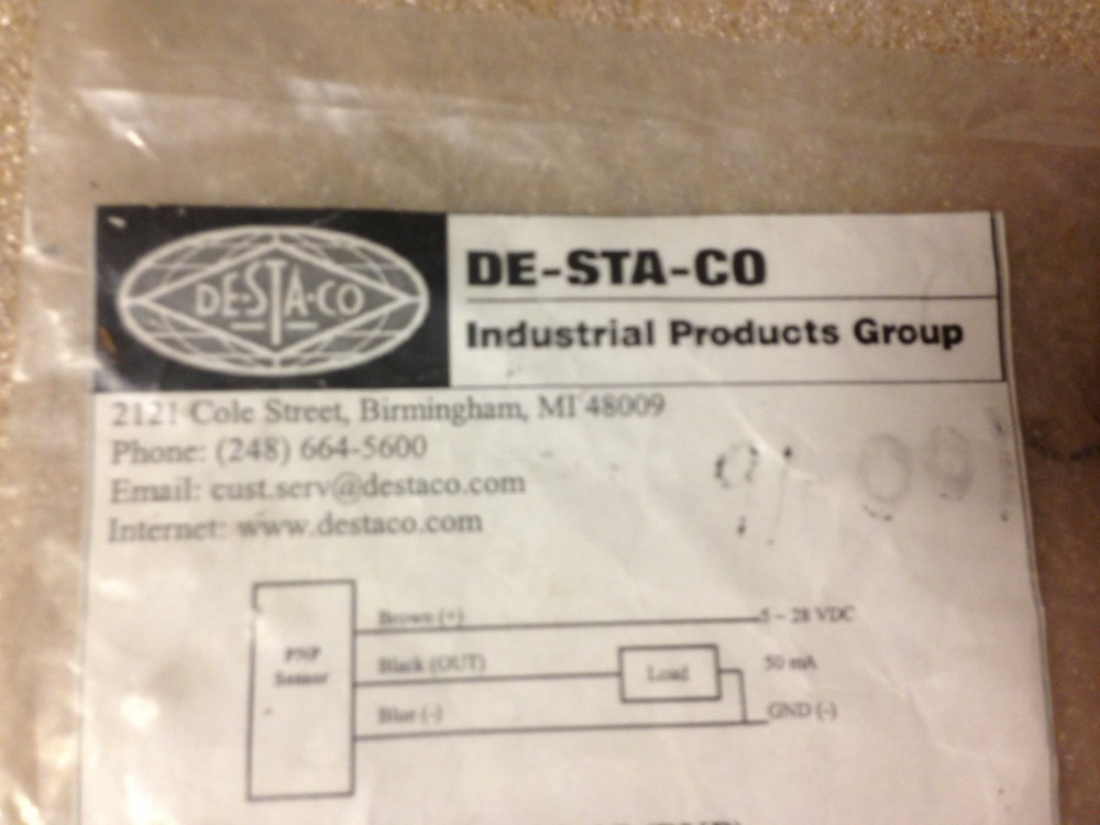 DE-STA-CO 8125-SO-27 HALL EFFECT CLAMPING SWITCHES #1556P