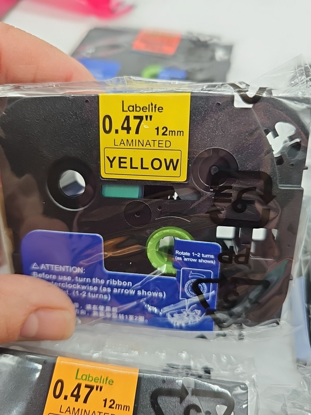 6PK Black-on-Color Compatible Label Tape for Brother TZe-B31-731 12mm 0.47 Inch