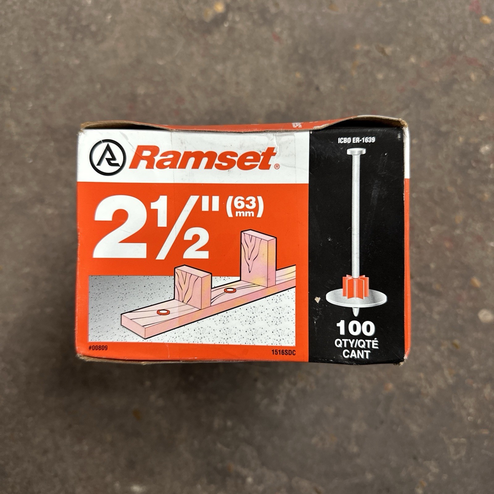 RAMSET 2-1/2 in. Drive Pins with Washers (100-Pack) 1516SDC