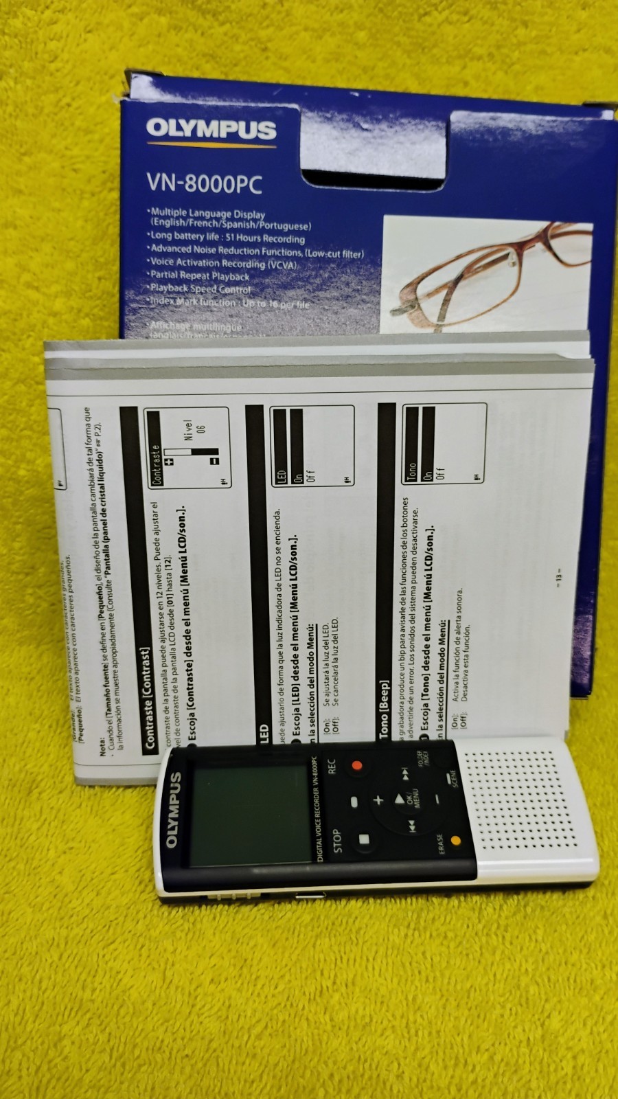 Olympus Digital Voice Recorder VN-8000PC Tested And Working