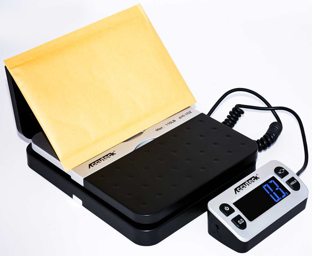Accuteck ShipPro W-8580 110lbs x 0.1 oz Black Digital shipping postal scale