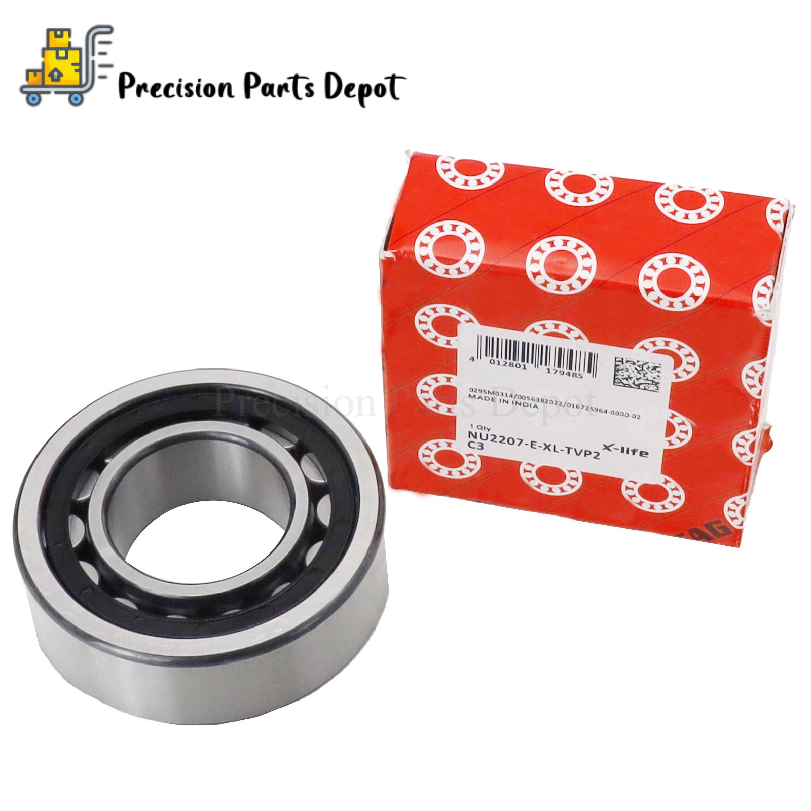 Fits FAG NU2207 E XL TVP2 C3 Cylindrical Roller Bearing 35x72x23mm