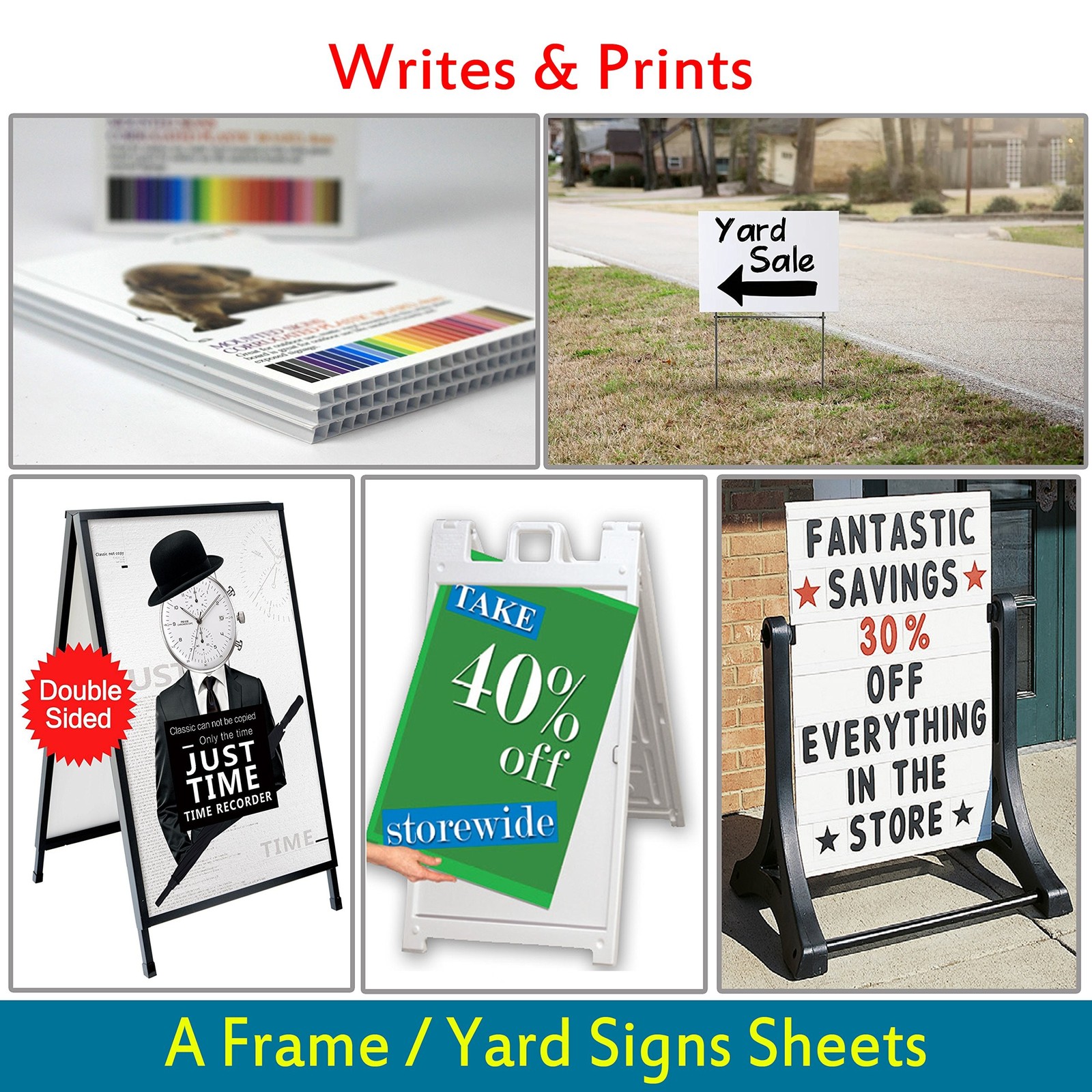 Corrugated Plastic Sheet for Indoor and Outdoor Use – 4 Mm Thick Poster Board…