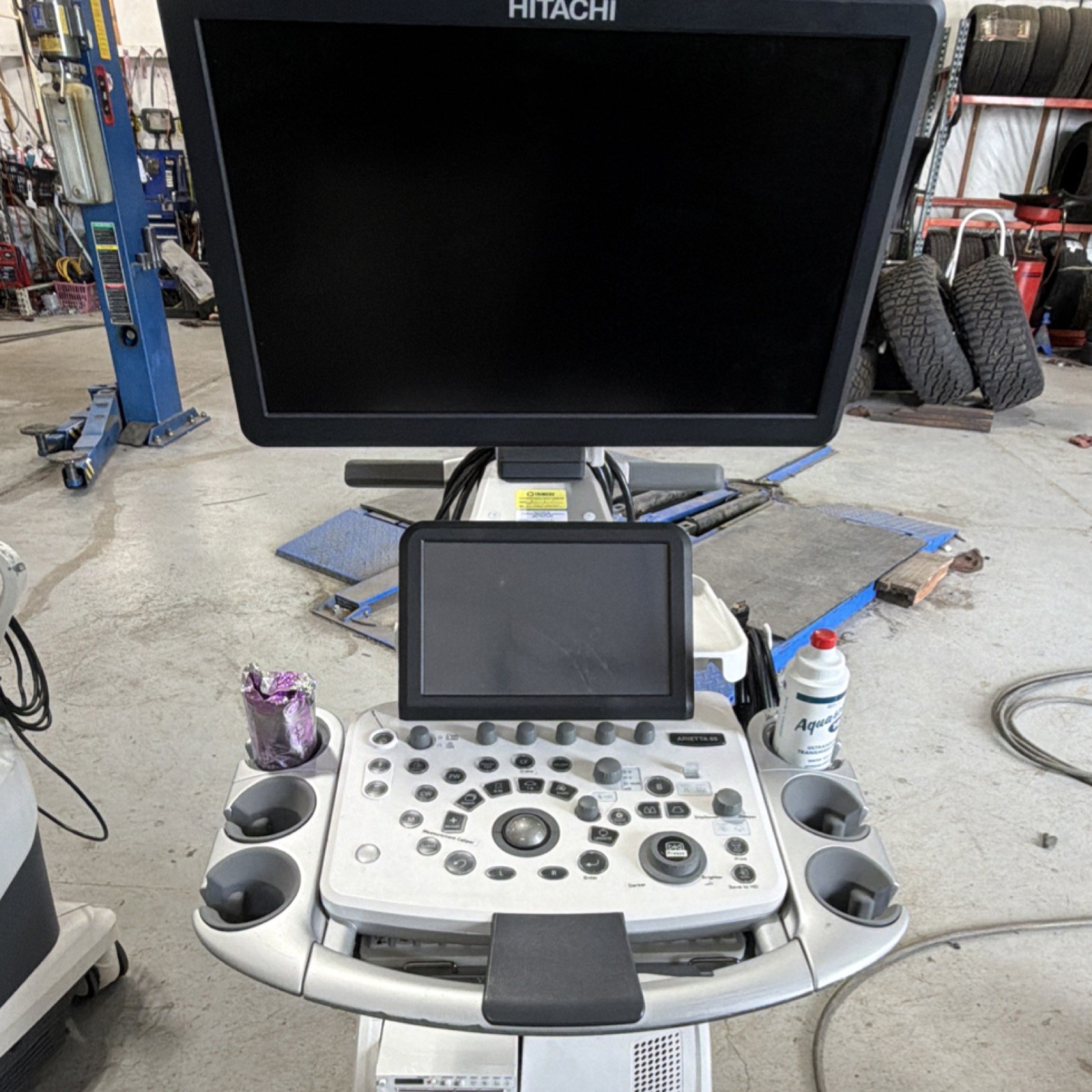 Hitachi Arietta 65 Cart Mounted Ultrasound Machine Color 2D Radiology Printer