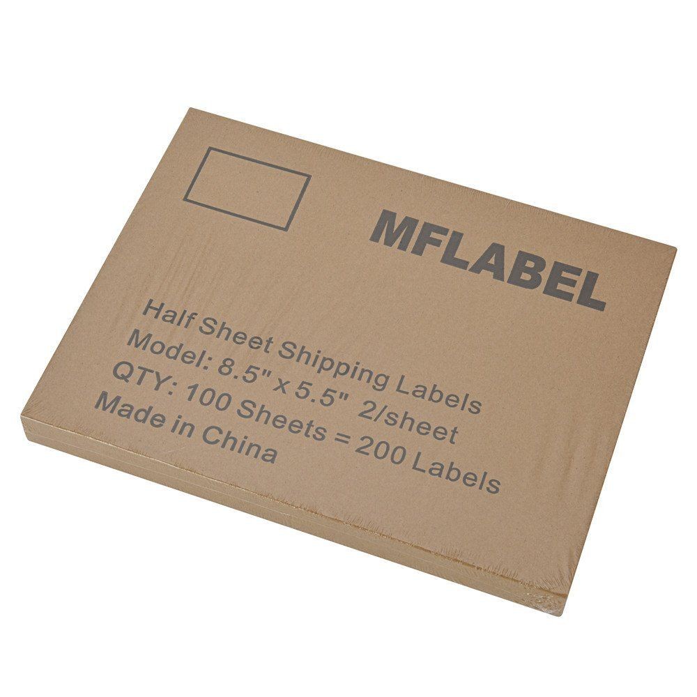 300 8.5 x 5.5 Premium Rounded Corner Shipping Labels 2 Per Sheet Self Adhesive