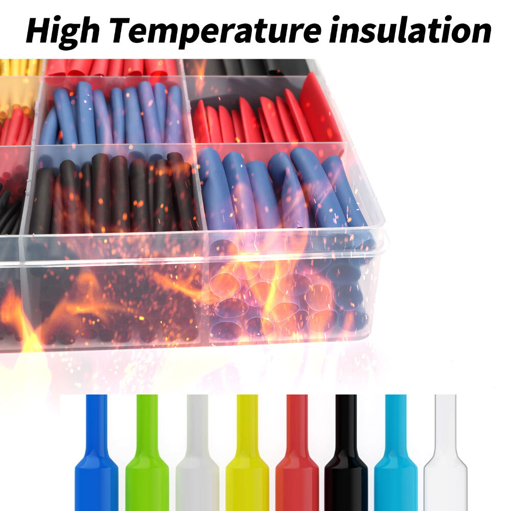 560Pcs Heat Shrink Tubing Insulation Shrinkable Tube 2:1 Wire Cable Sleeve Kit