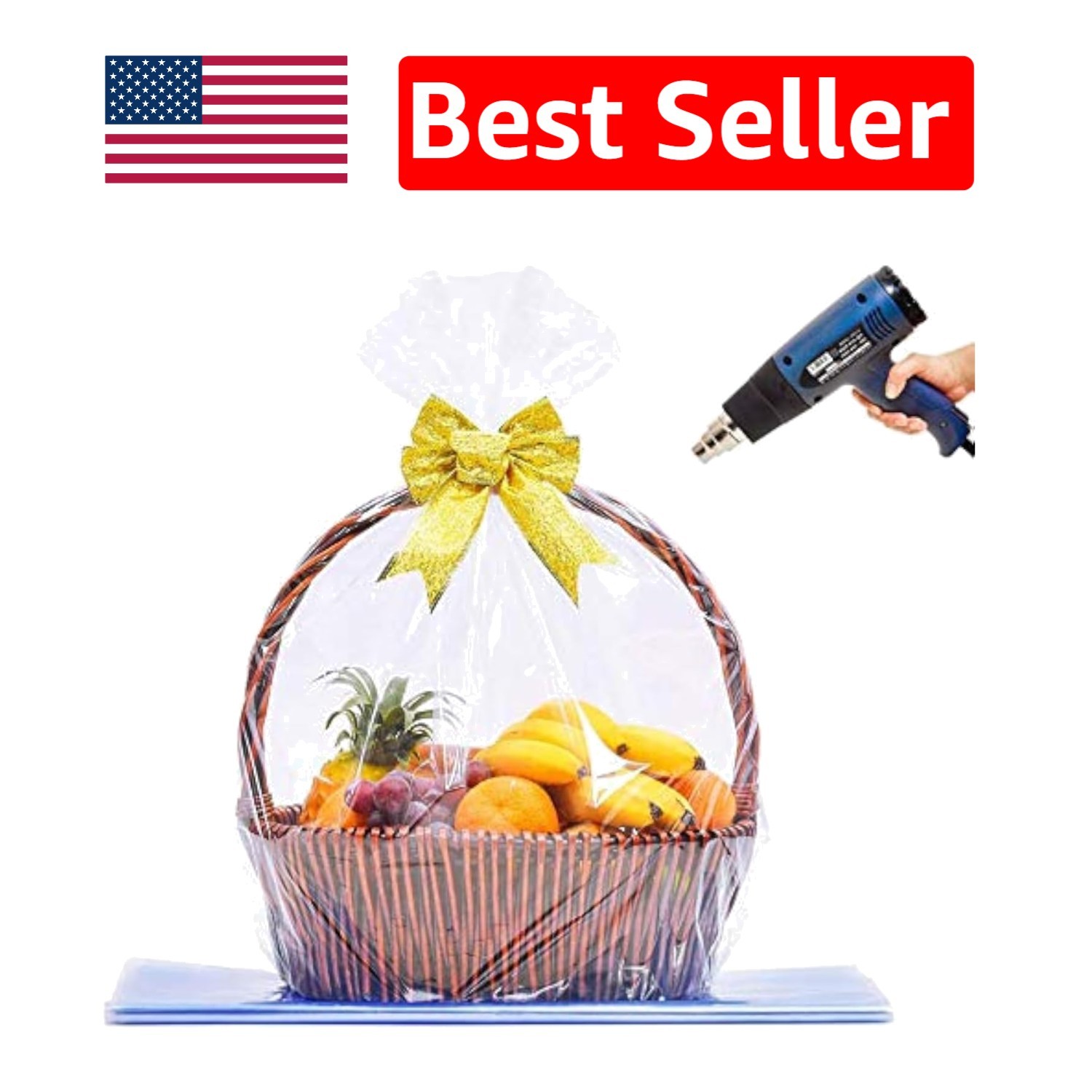 High Clarity Extra Large Shrink Wrap Bags 35×44 – Perfect for Holidays & Events