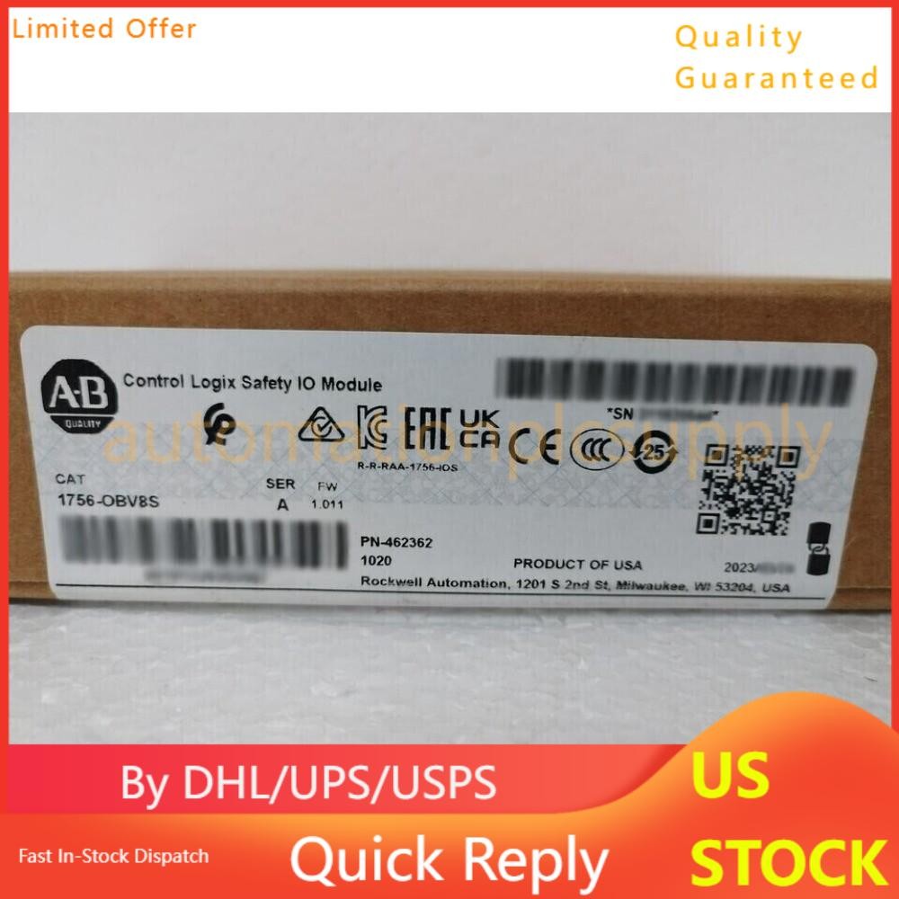 New Sealed Allen Bradley 1756-OBV8S ControlLogix Safety IO Module US Free Tax