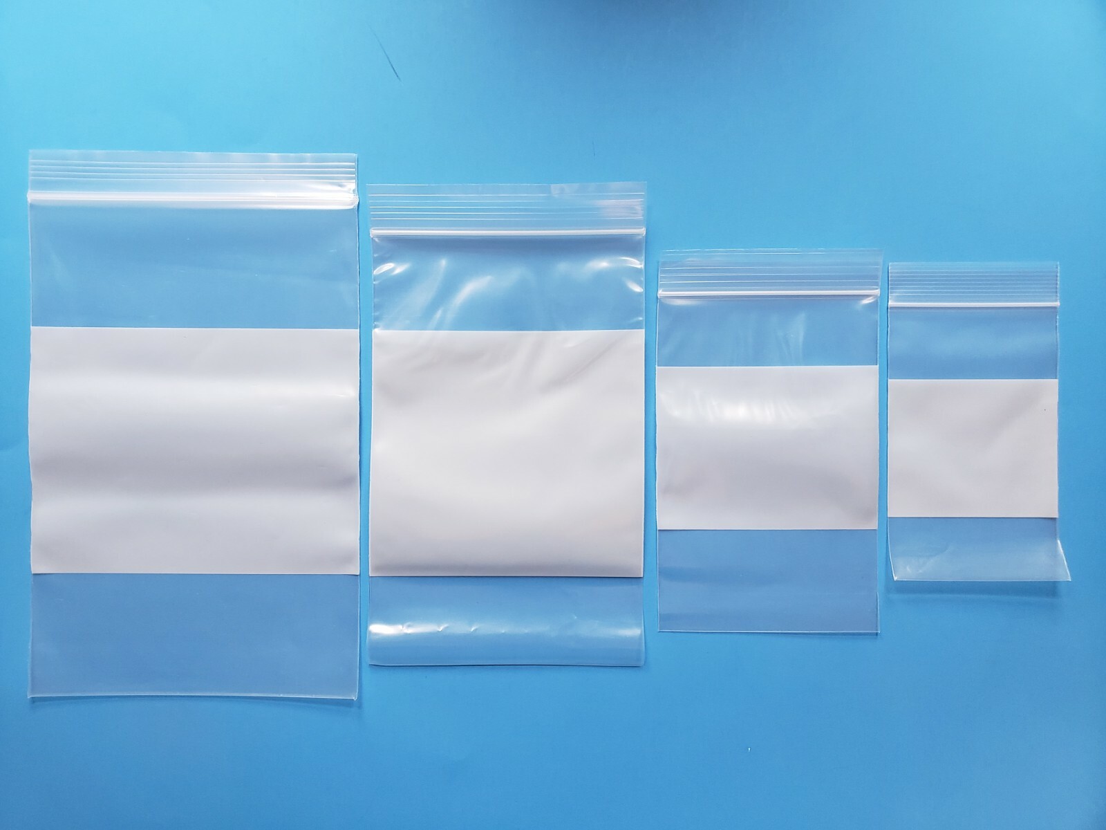 2Mil or 4Mil White Block Top Lock Seal Bags Writable Reclosable Zip Parts Bag