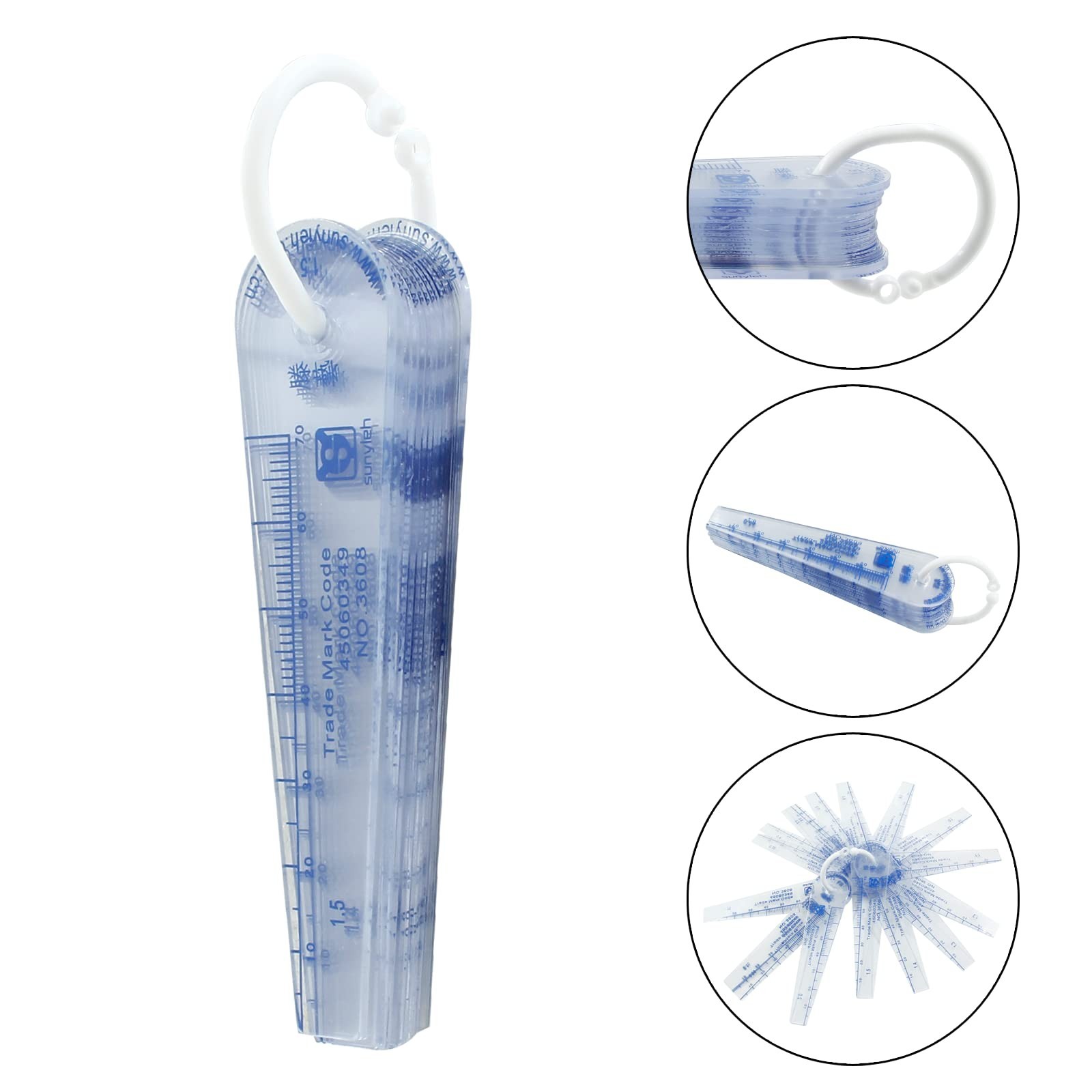 1 Pack Plastic Feeler Gauge 0.05-2mm Thickness Measuring Tools 20 in 1 Feeler…