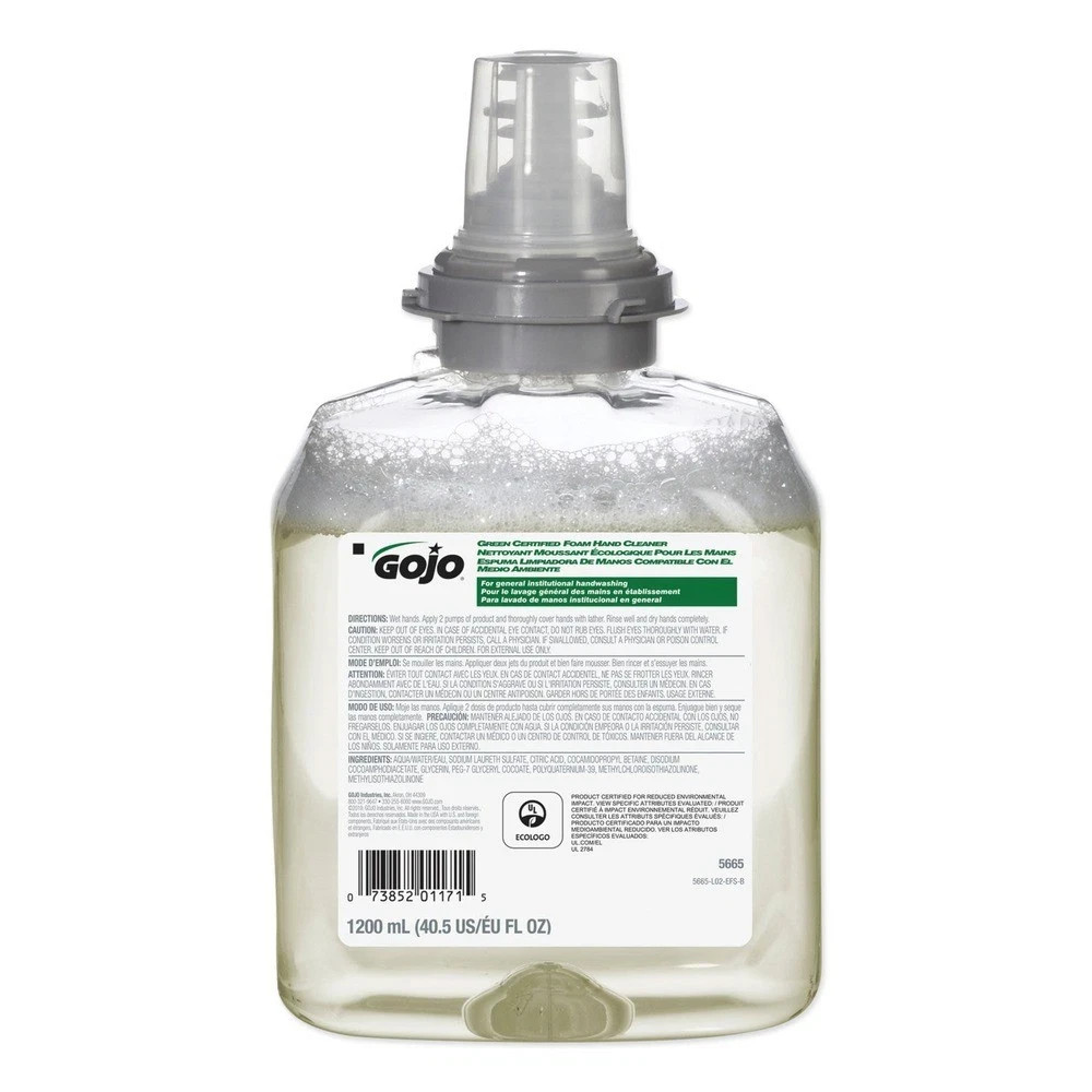 GOJO 566502EA 1,200 mL Foam Hand Cleaner Refill – Unscented- New, FREE Shipping