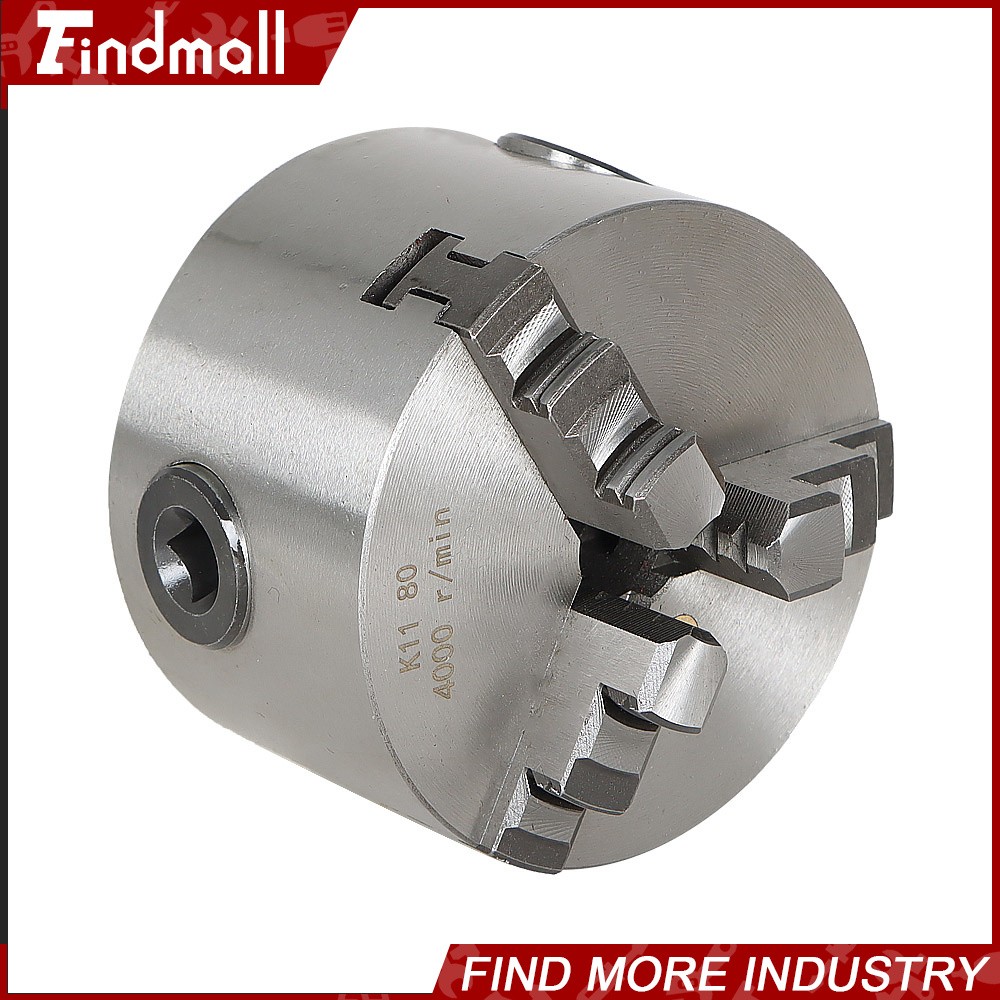 Chuck Manual Chuck 3″ K11-80 Self-centering Lathe Drilling Part 80mm 3 Jaw Lathe