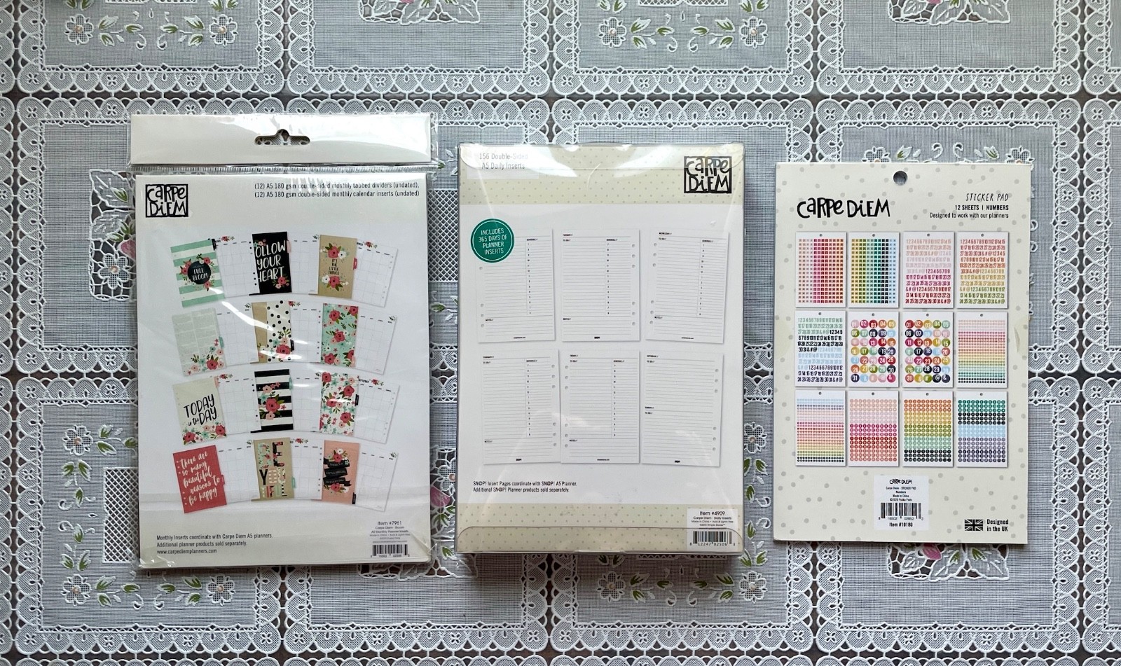 Carpe Diem Undated A5 Planner Inserts & Sticker Book Bundle – Bloom