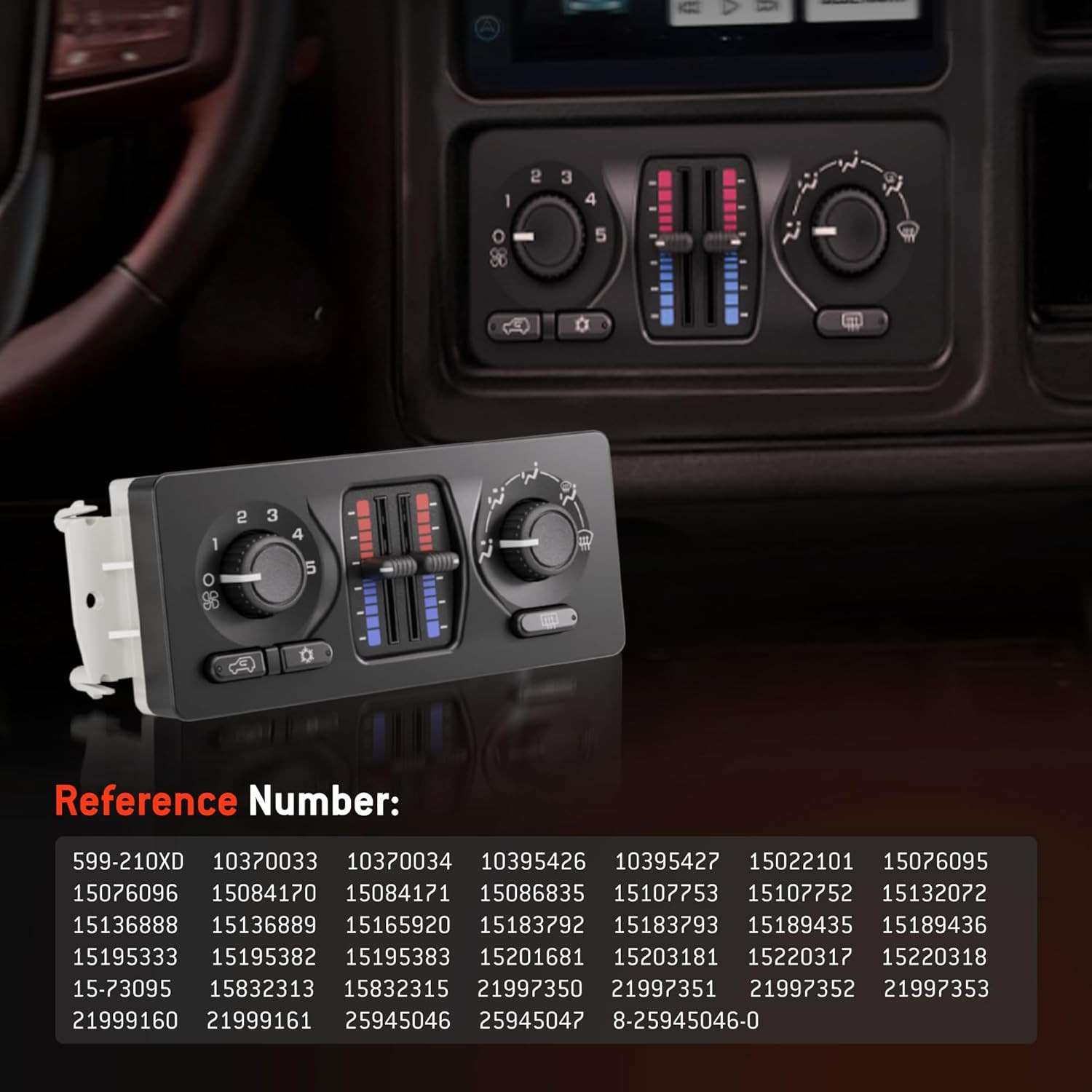599-210XD Climate Control Module AC Control Panel Fit for 2003-2007 Chevy GMC B