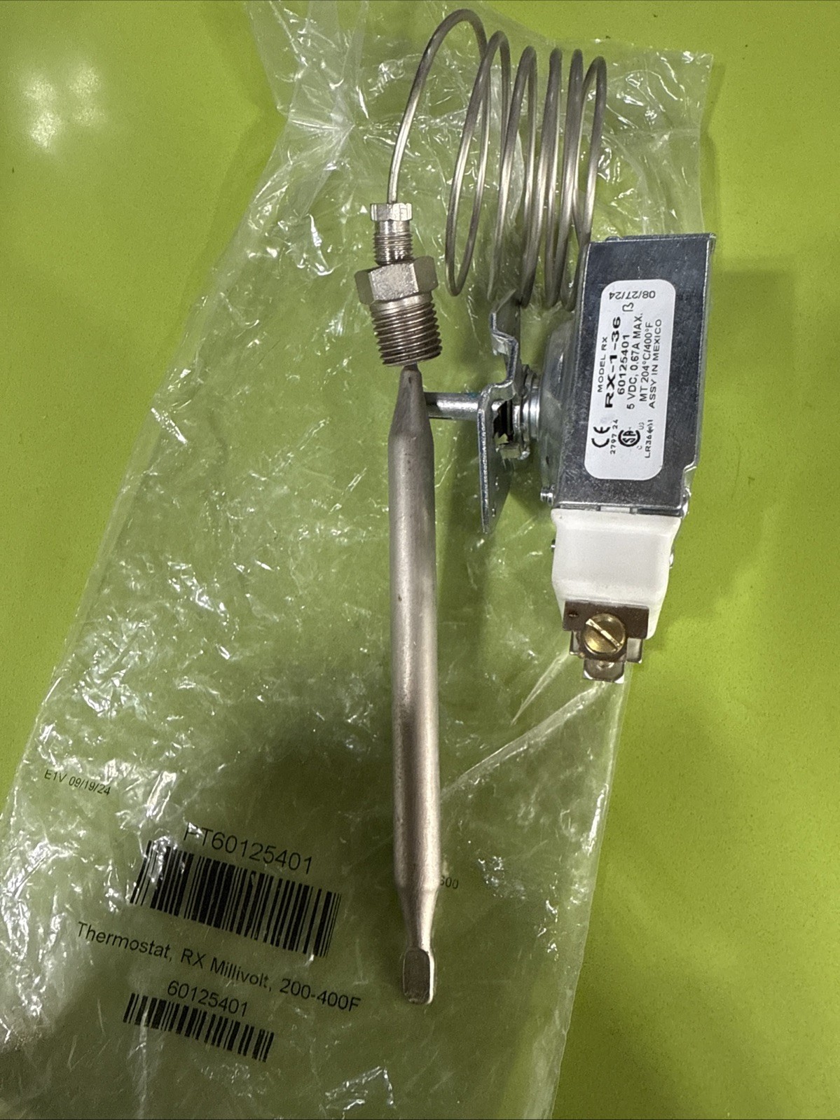 New Pitco OEM PT60125401 Deep Fryer Thermostat RX Mv 200-400F