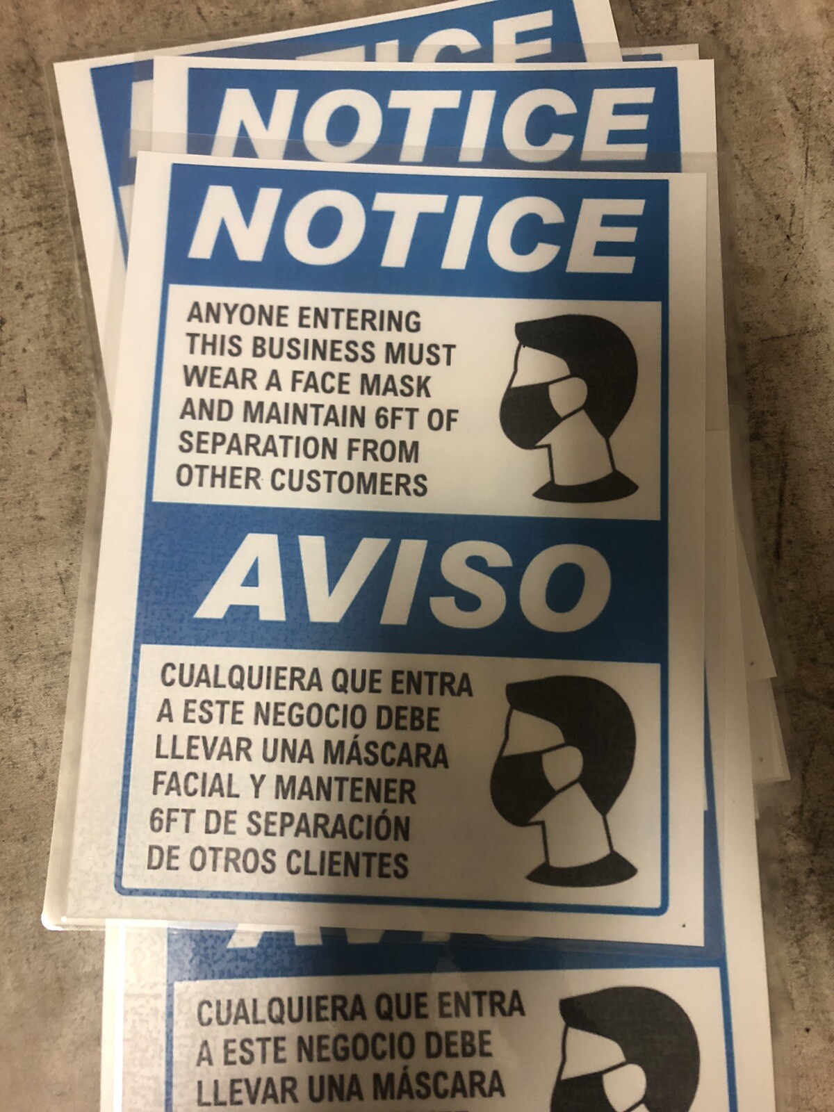 NOTICE FACE MASK REQUIRED SIGN / SAFETY SIGN / (2) HIGH QUALITY