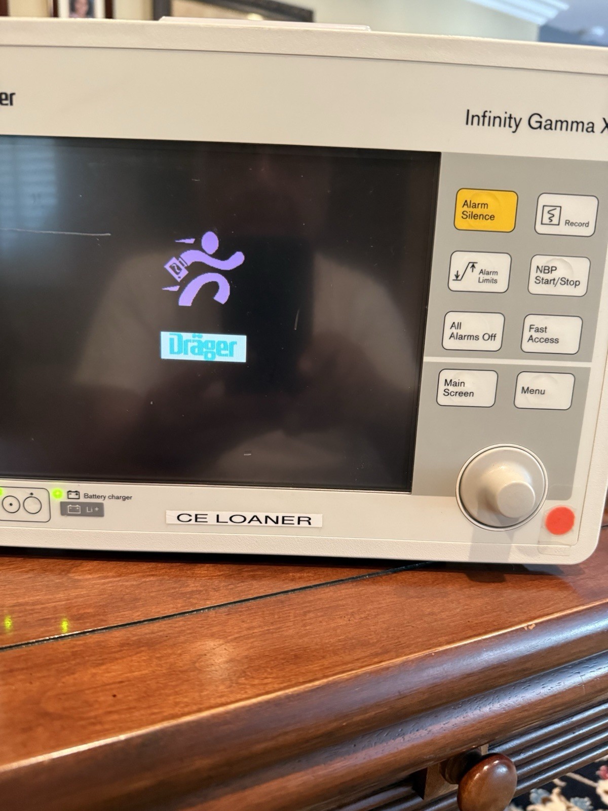 Drager Infinity Gamma XL Patient Monitor Unit With Power Supply