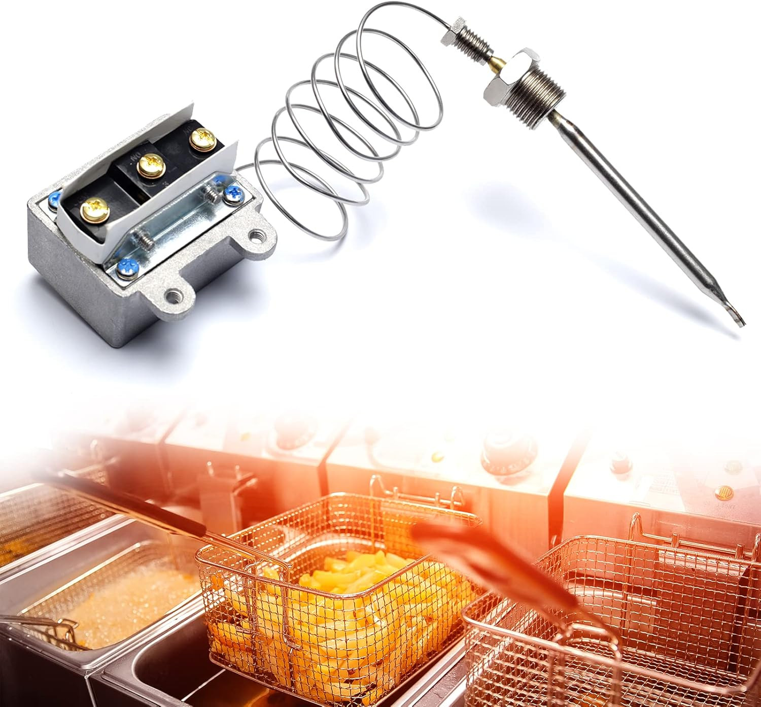 1177 High Limit Fryer Switch LCCM2003000 for ATOSA 301030005 Gas Fryer Hi Limit