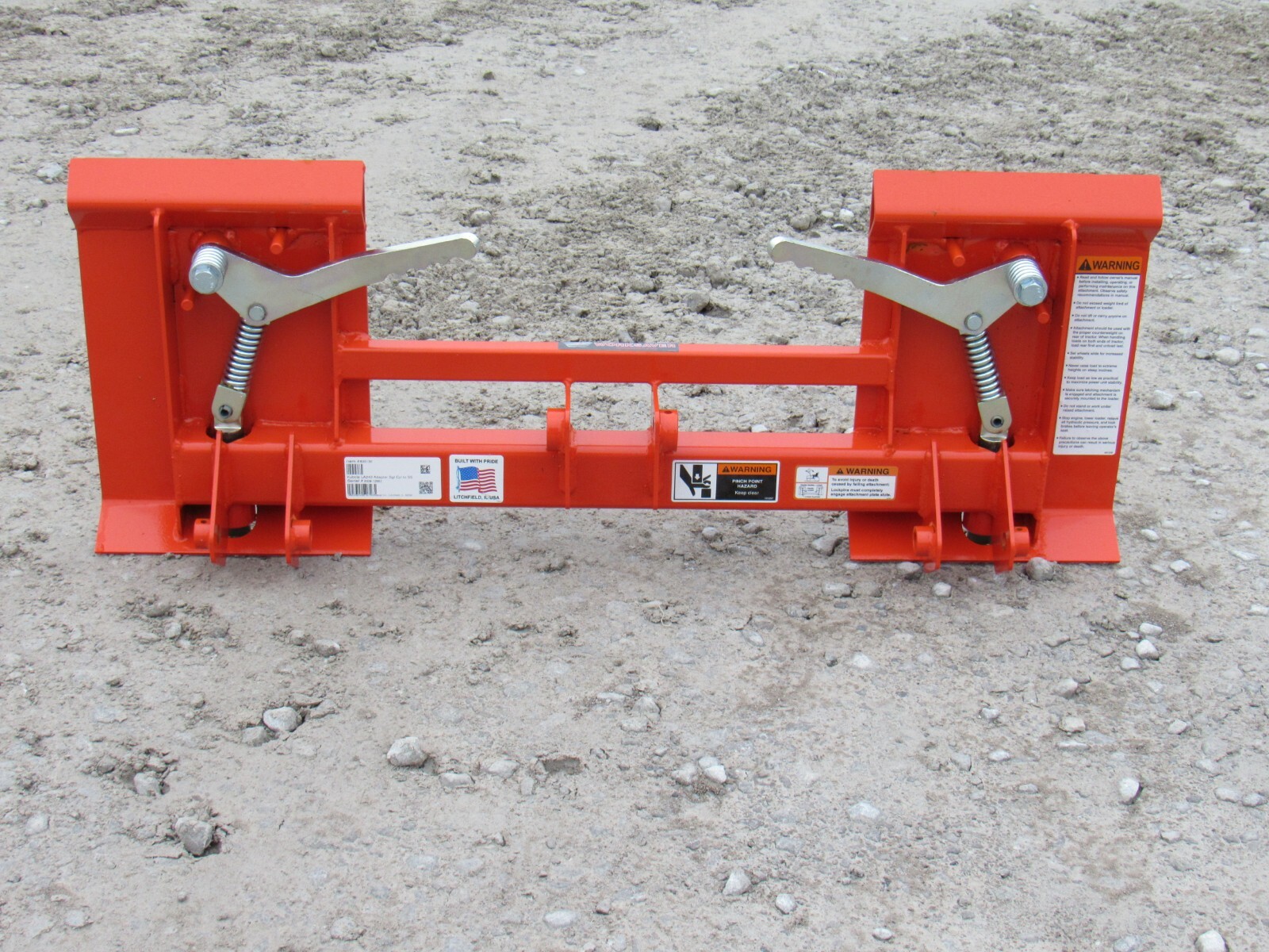 Kubota LA240 and LA243 Tractor Loader to Skid Steer Quick Attach Adapter 835130