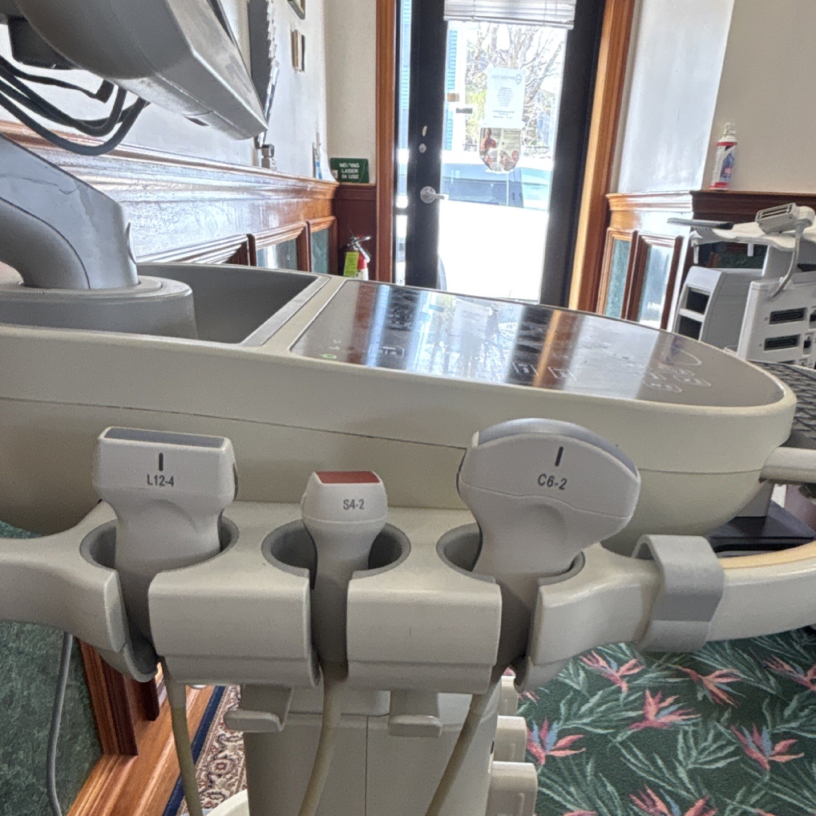 Philips Sparq Cart Mounted Ultrasound Machine Color Doppler with 3 probes