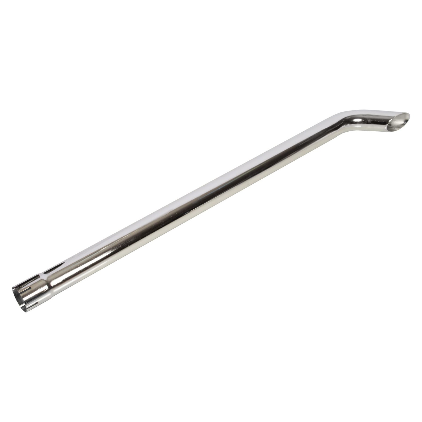 Universal Exhaust Stack Bended End Pipe Curved Chrome 2-3/8″ x 48″ for Tractors