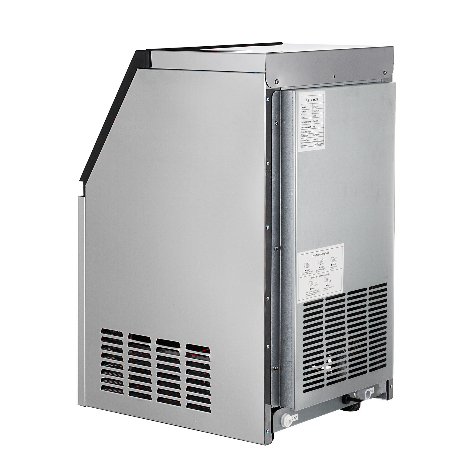 Built-in Commercial Ice Maker Stainless Steel Bar Restaurant Ice Cube Machine