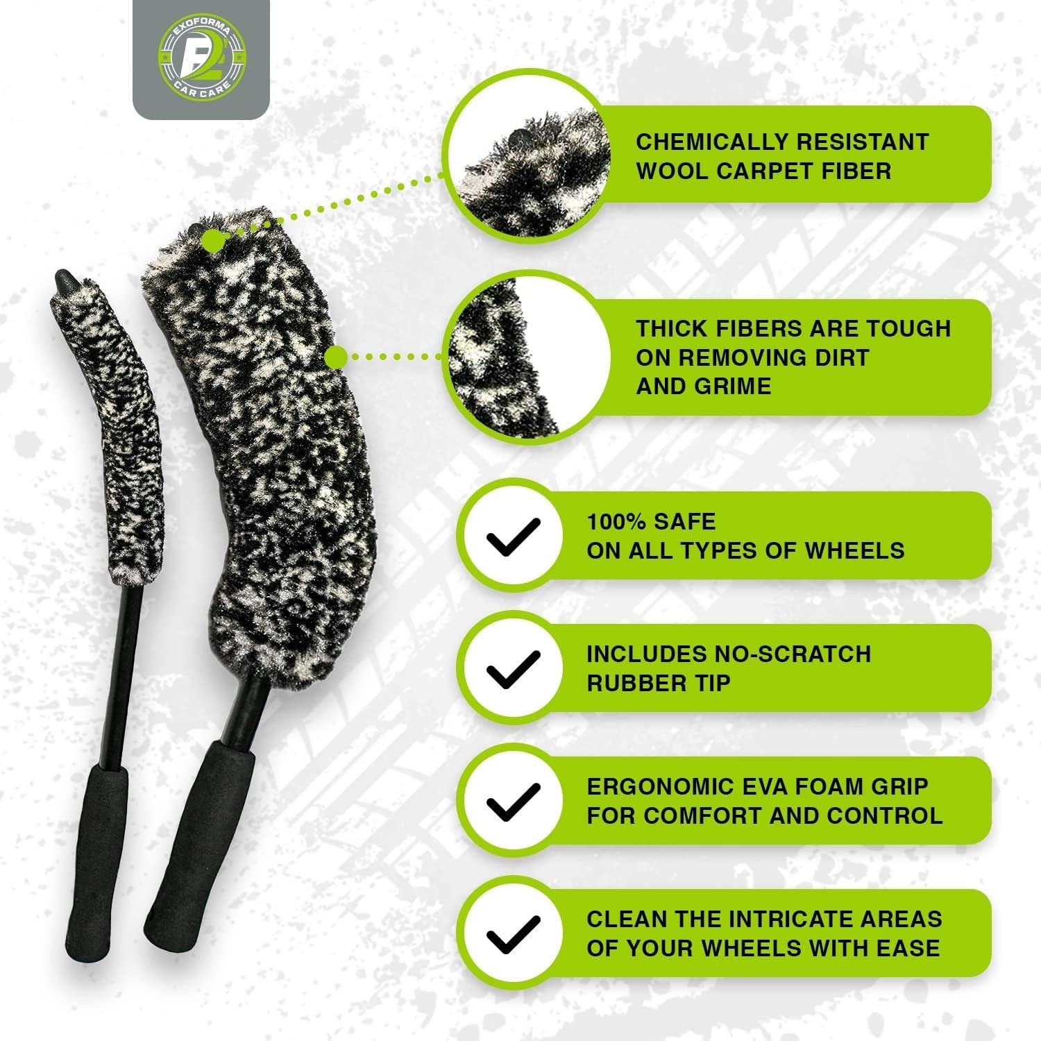 Bendable Brush Set – Unique Adjustable 2-Piece Wheel Brush Set Cleans Behind …