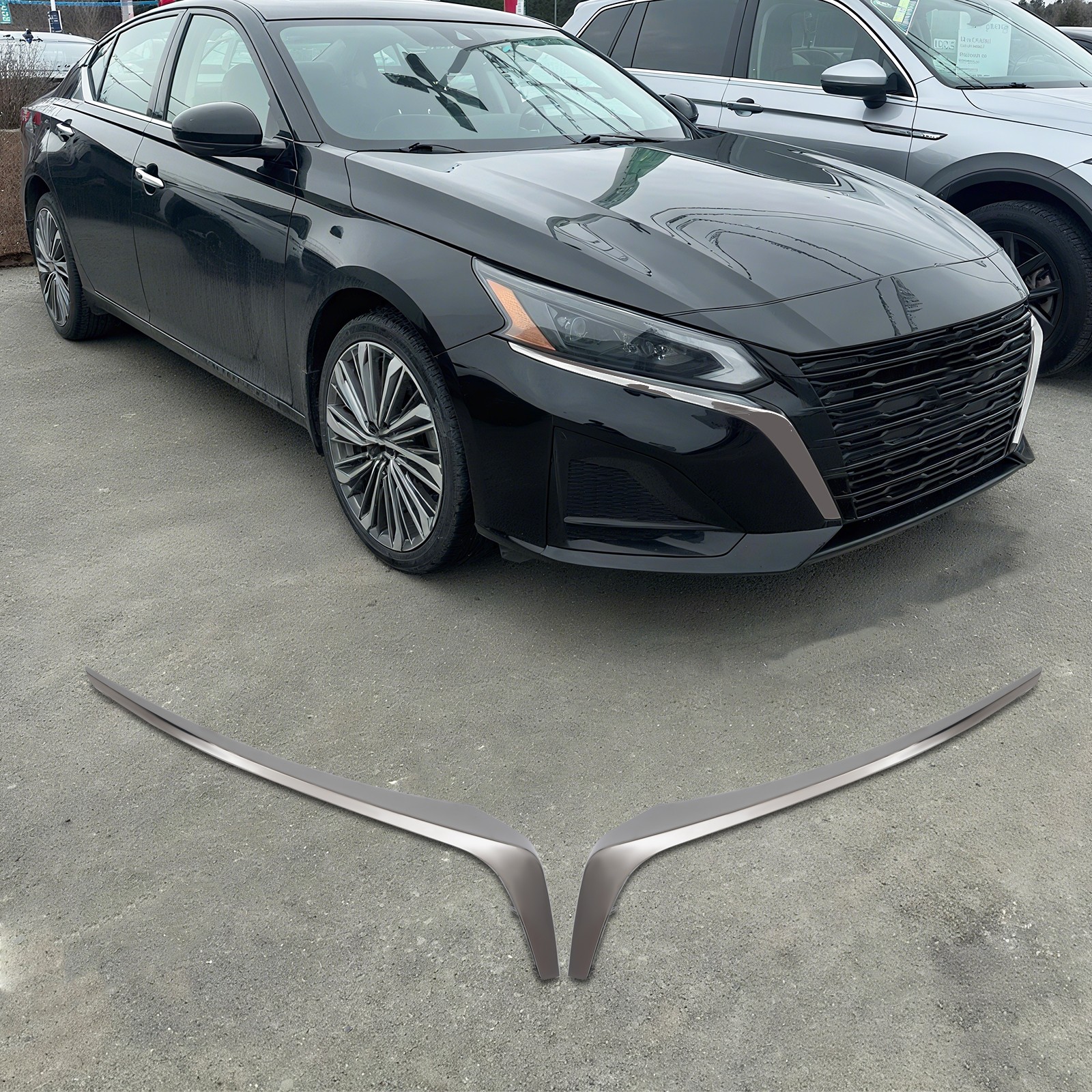 Driver&Passenger Side Front 2* Grille Molding Trims For 2023-2024 Nissan Altima