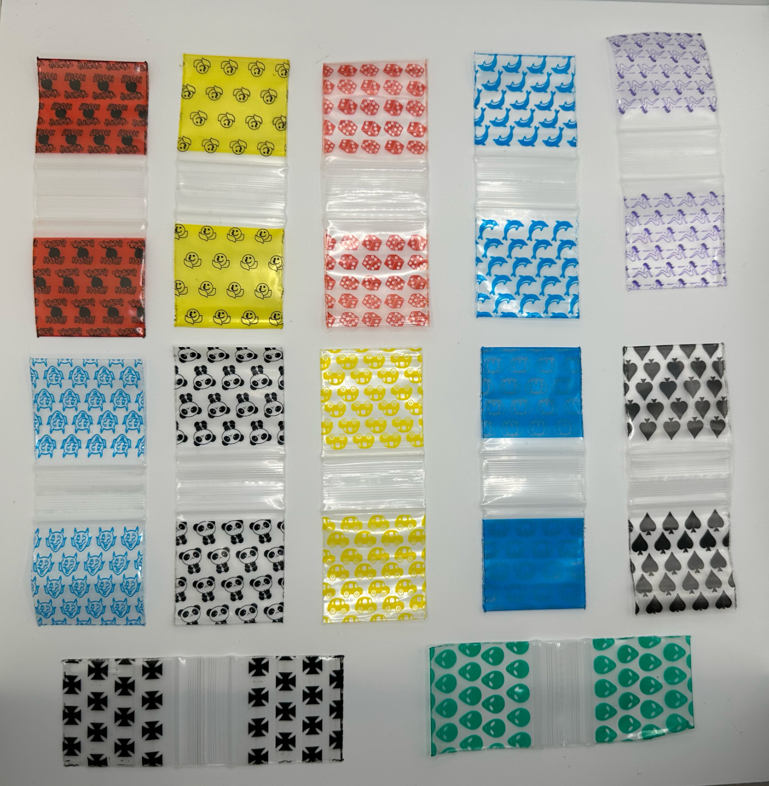 DIME BAGS 1000pc 2″x 2″ ziplock baggies WE CHOOSE STYLES (100pc x 10 packs)