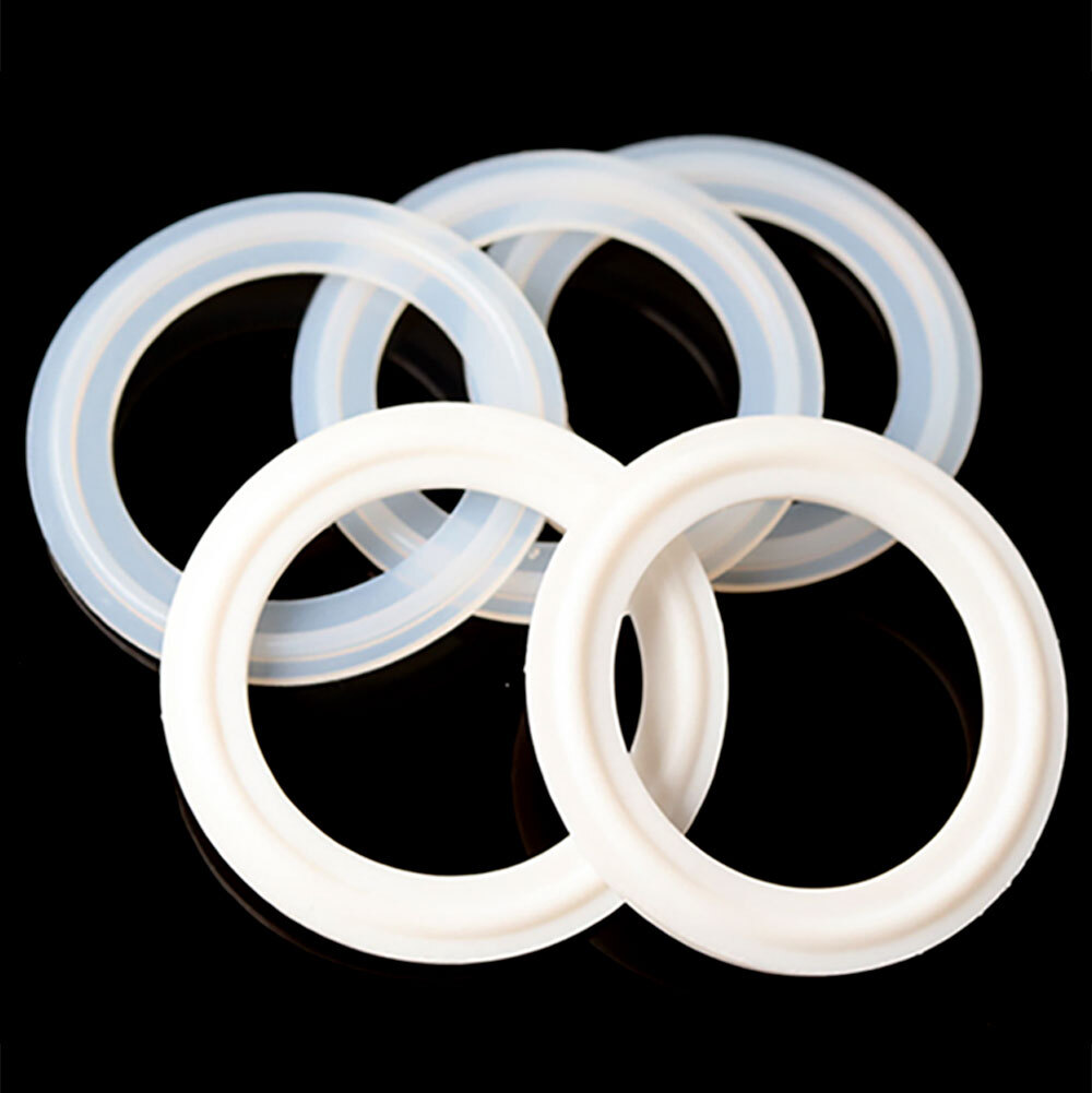 Silicone / PTFE Sanitary Clamp Gasket ID 15-197mm Tri Clamp Ferrule Pipe Fitting