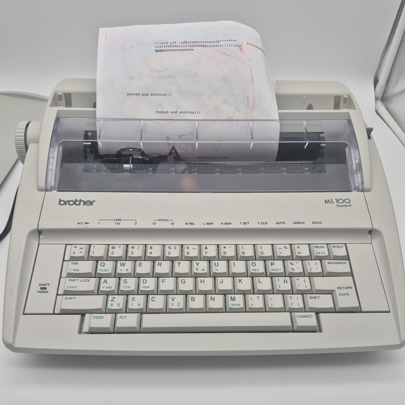 Brother ML-100 Standard Daisy Wheel Electronic Typewriter ML100***Tested***