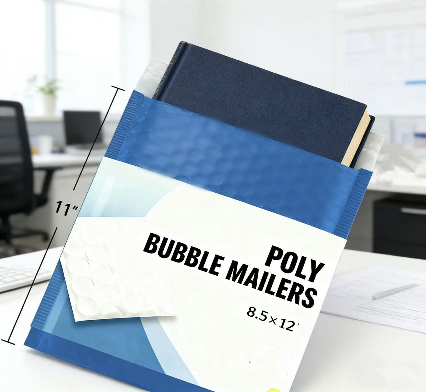 8.5×12 Blue Self Seal Poly Bubble Mailer Padded Envelope, #2 25,50,100,500.1000