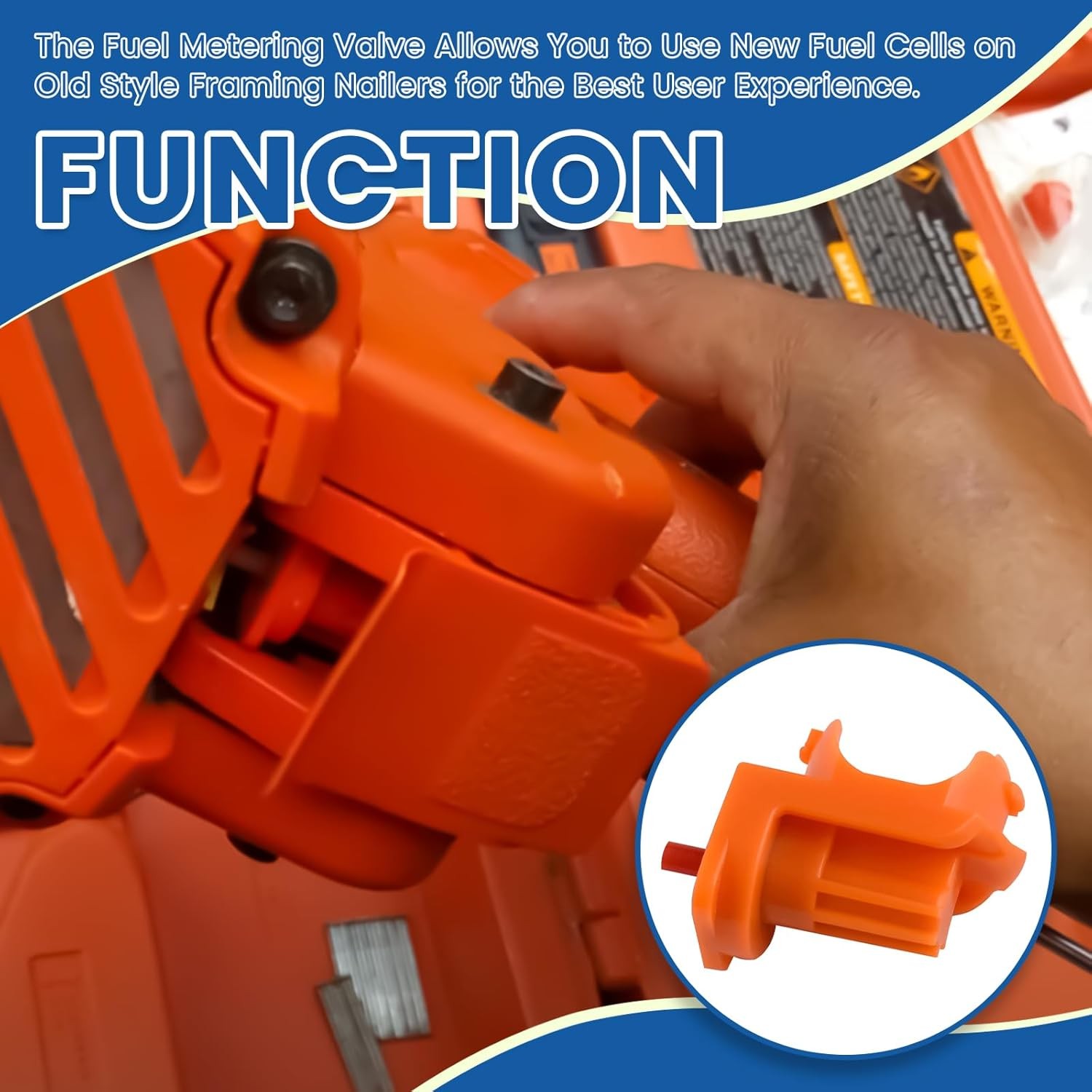 1Pcs 902272R Metering Valve Fits Paslode 900420 Nail Gun and Orange Fuel Cell