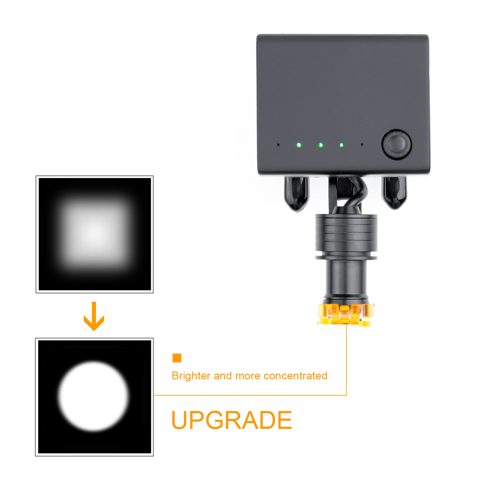 5W Wireless LED Head Light with Optical Filter Clip for Loupes Glasses USA STOCK