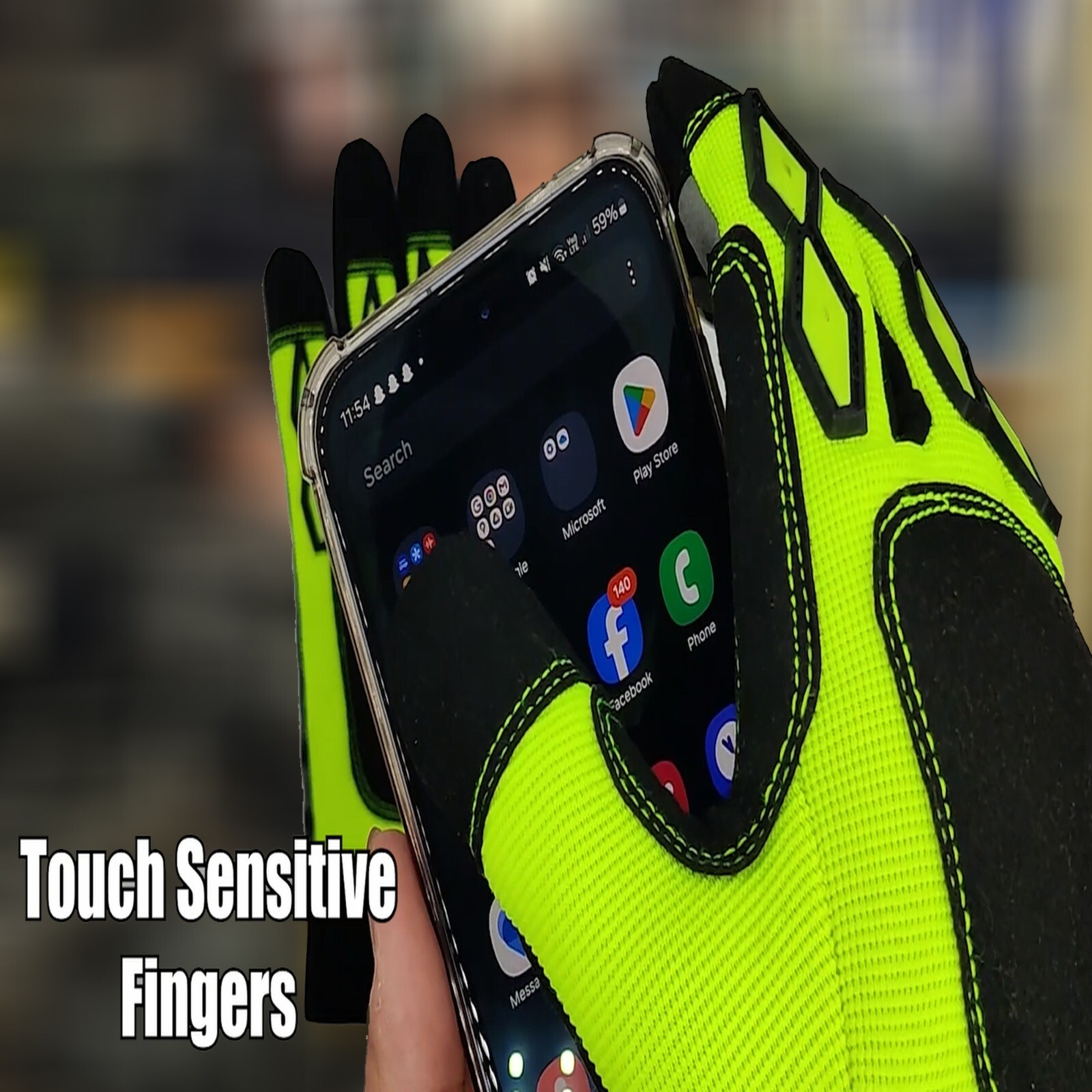 Heavy Duty Mechanic Work Gloves Touchscreen Industrial Builder Safety Potectionn