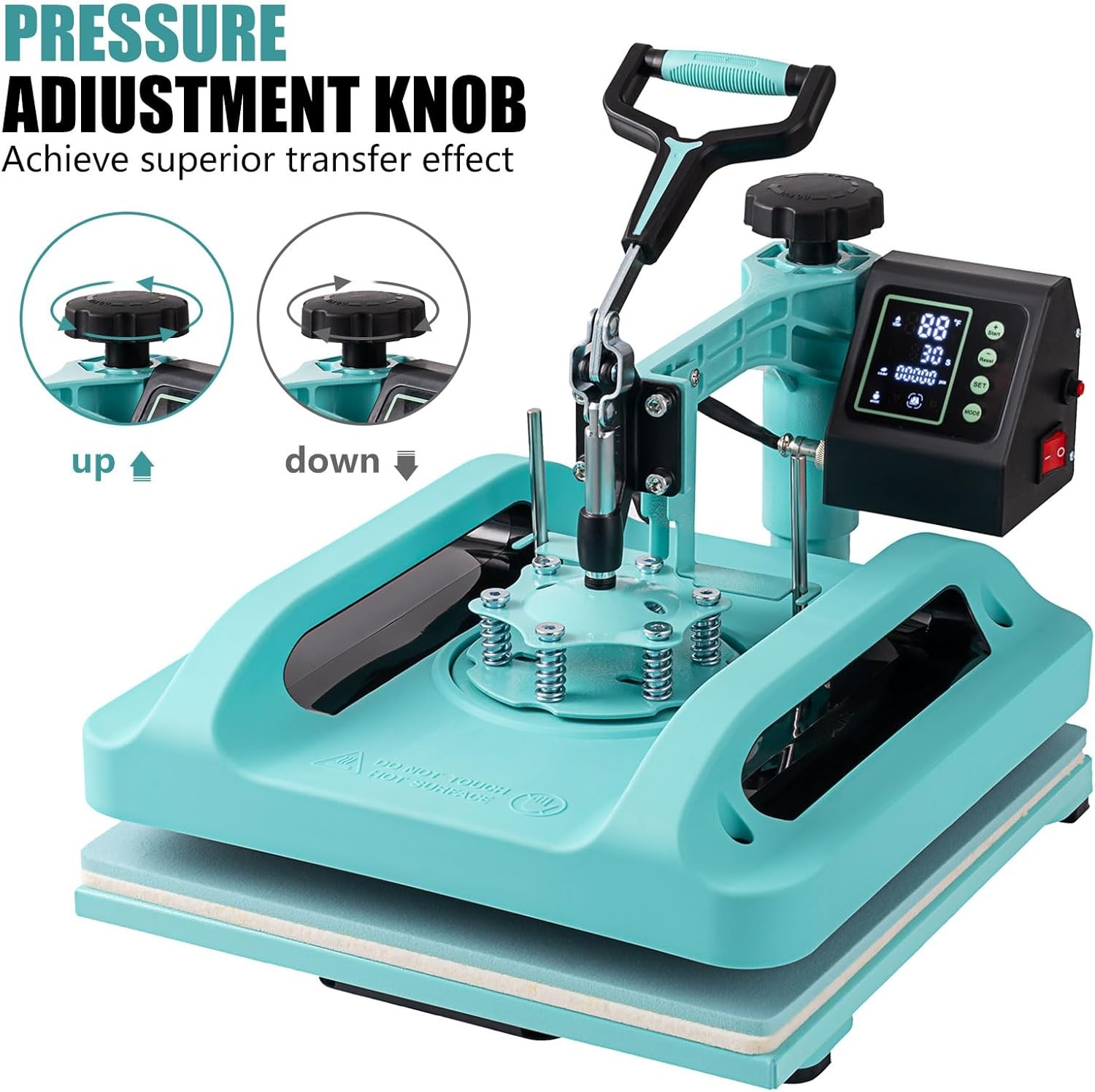 5 in 1 Heat Press Machine 15 x 15 in Sublimation Printer Transfer T-Shirt Mug