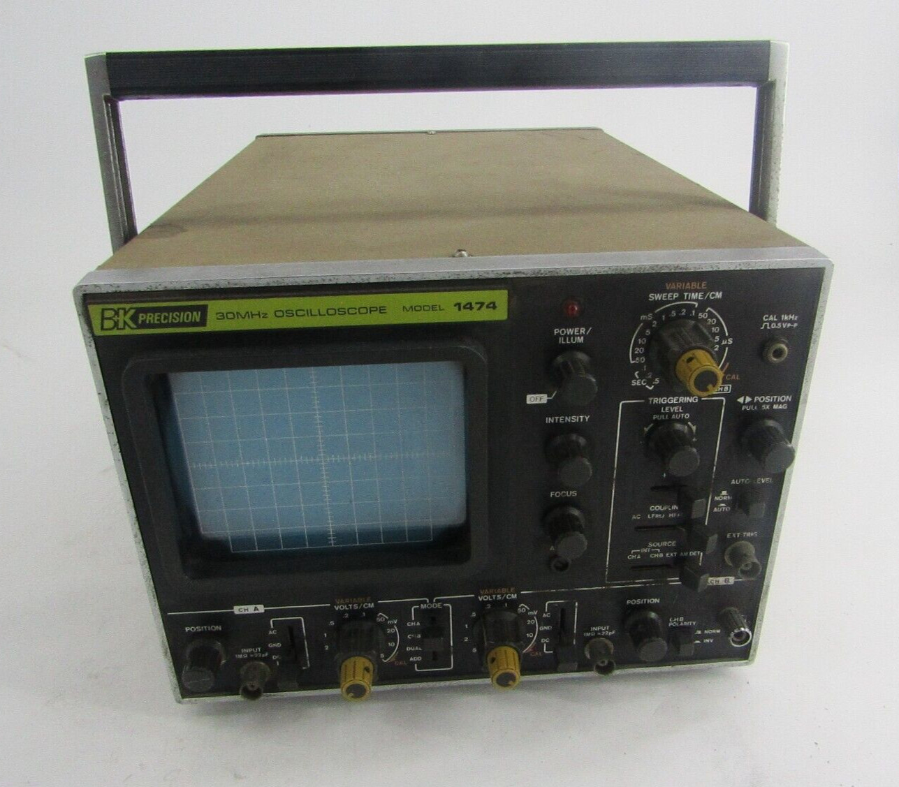 B&k Precision 1474 Analog 30mhz Oscilloscope Vintage 1474 Triggered Sweep Kit