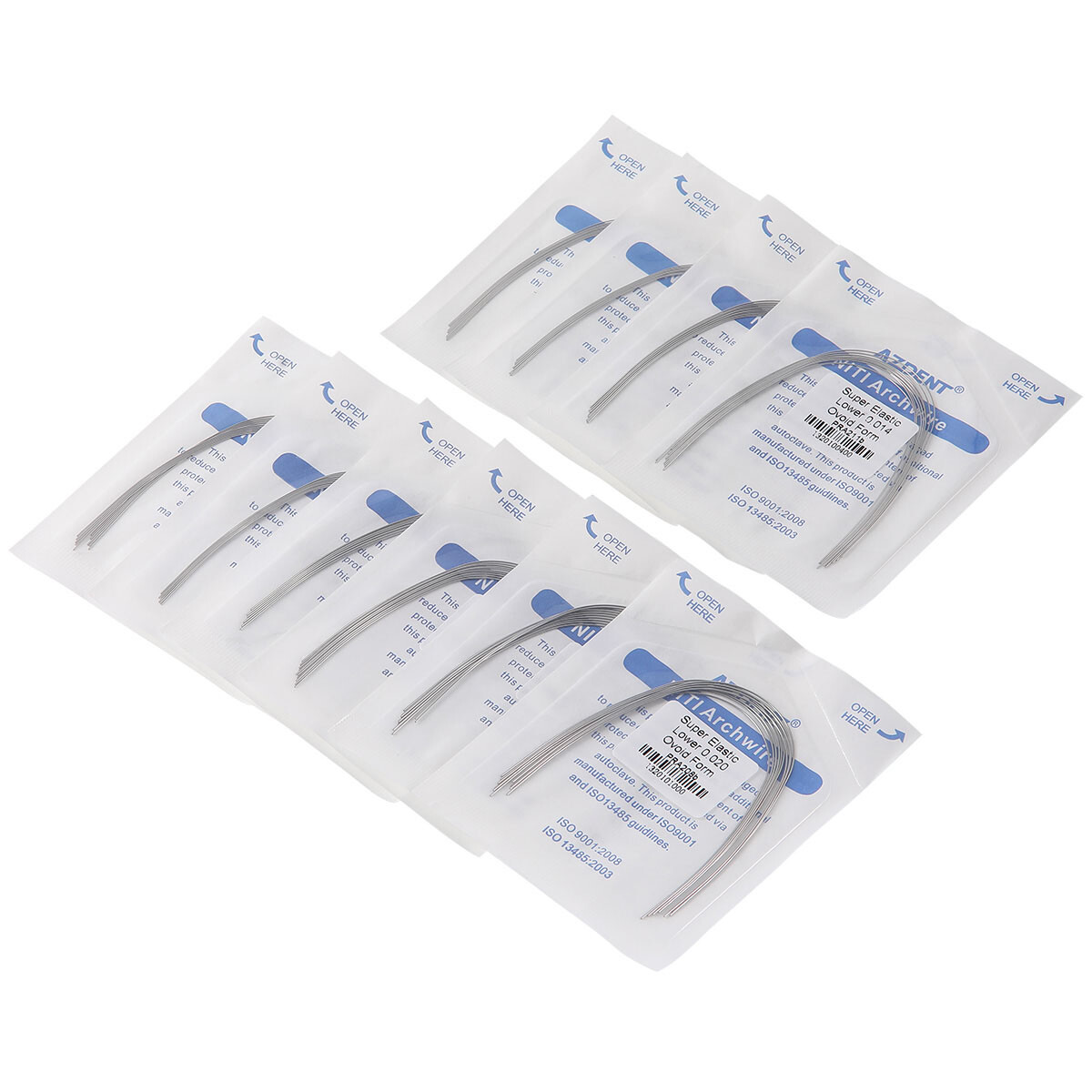 AZDENT Dental Ortho Super Elastic Niti Arch Wire Round /Natural Stainless Steel