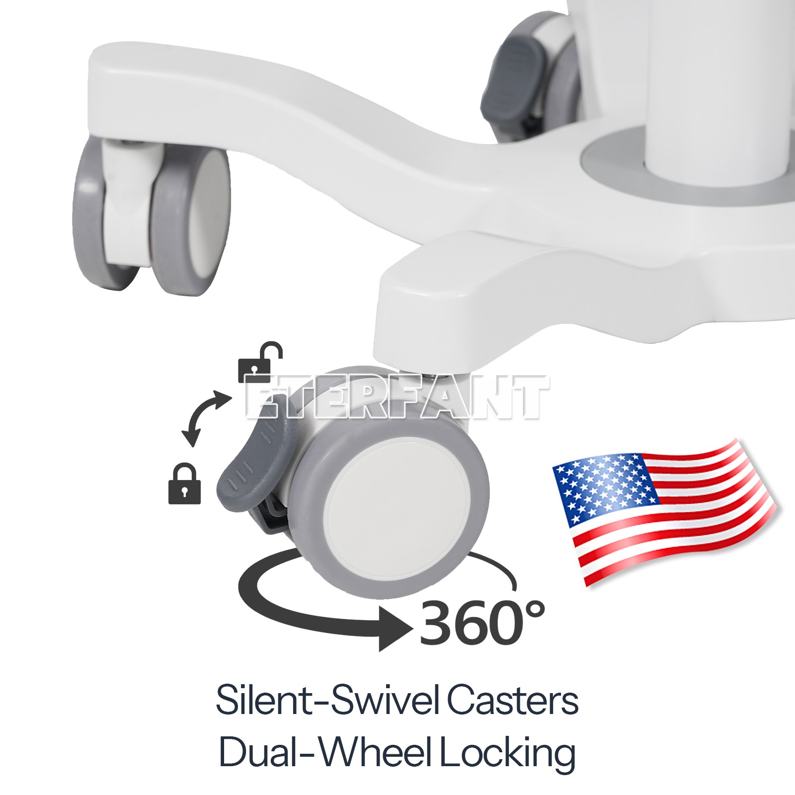 ETERFANT Medical Trolley Cart/Wall Mount Bracket is suitable for Patient Monitor