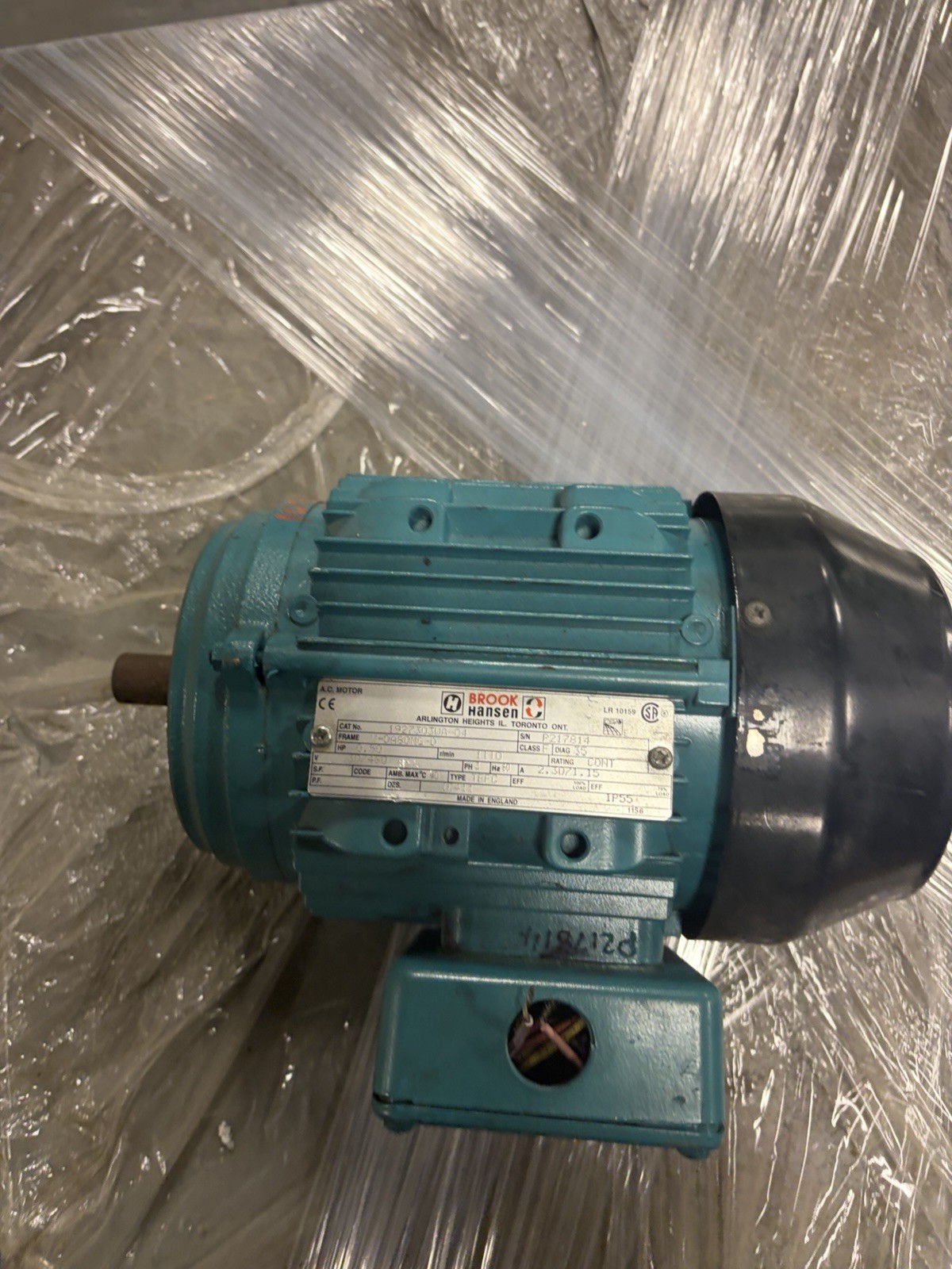 Brook Hansen 0.18 695rpm 8 Pole low speed 3 PHASE AC Induction Motor W-DA80MG-D