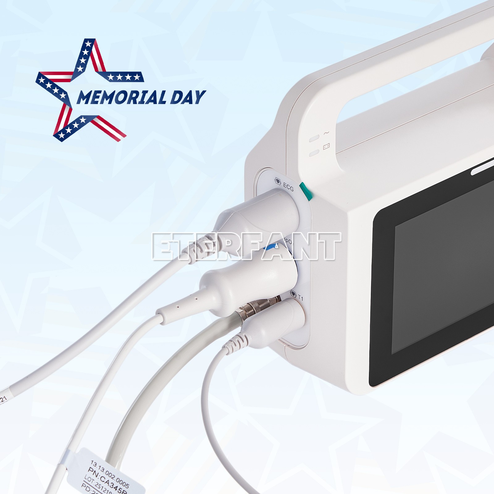 5 inch Touch Screen Multi-parameter Patient Monitor ECG RESP TEMP NIBP SPO2 PR