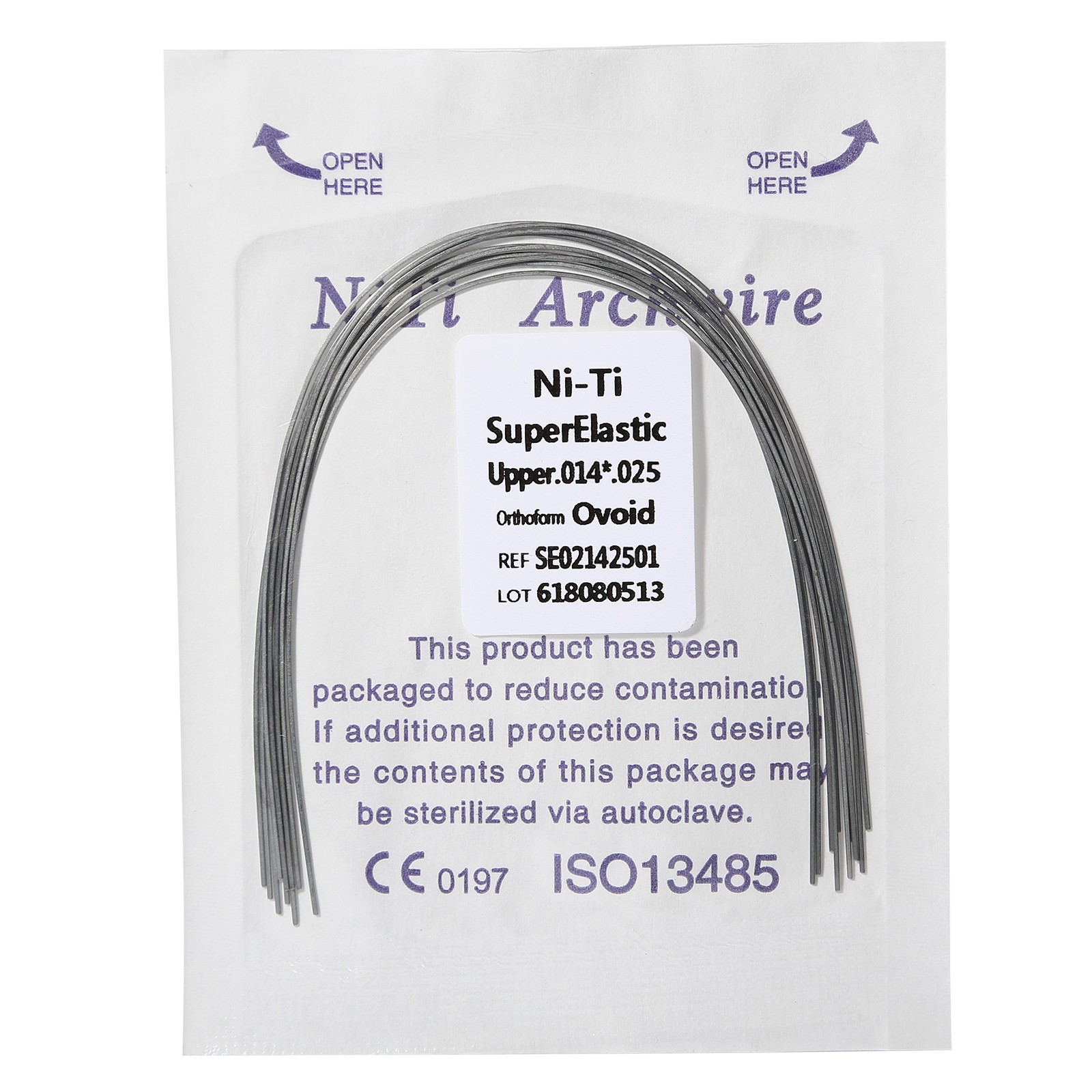 Dental Orthodontic Super Elastic NITI Rectangular Arch Wires Ovoid Form US