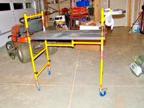 Mini Scaffold Platform 500Lbs Jobsite Series Baker 4.1ft.H x 3.4ft x 1.8ft+BONUS