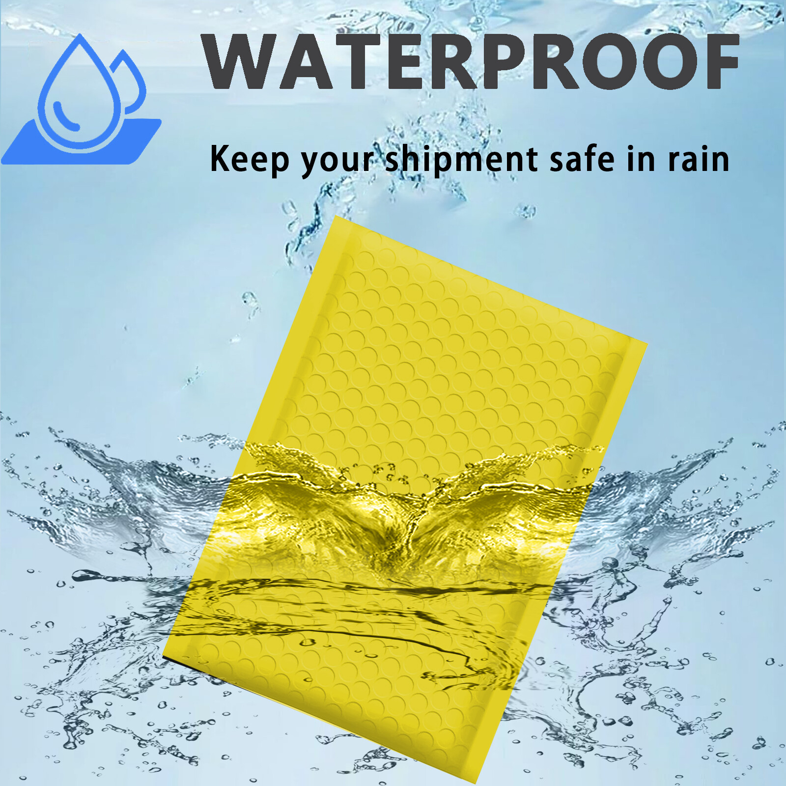 #2 8.5×12 (8.5×11) Poly Bubble Mailer Padded Envelope Yellow Color 5-1000 Pieces