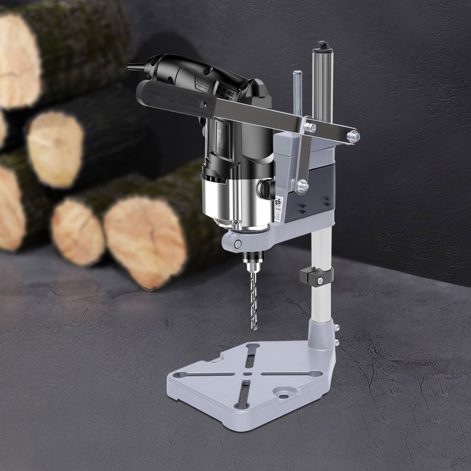 Electric Drill Hand Press Stand Bench Clamp Support Holder Tool Workbench Pillar